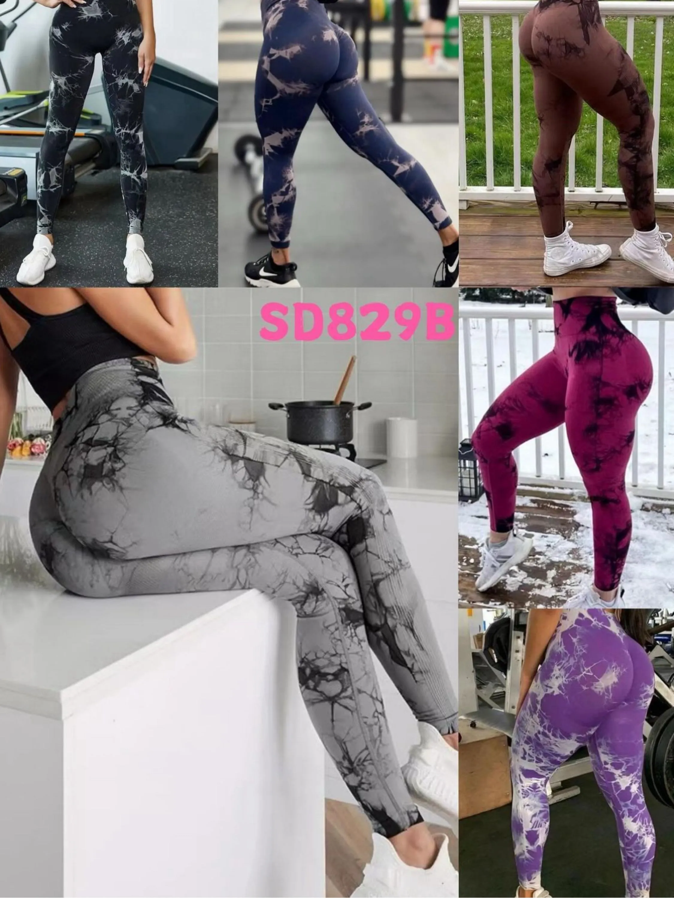 Legging importado esportivo de empina bumbum em poliamida premir zero transparente Flora 829B