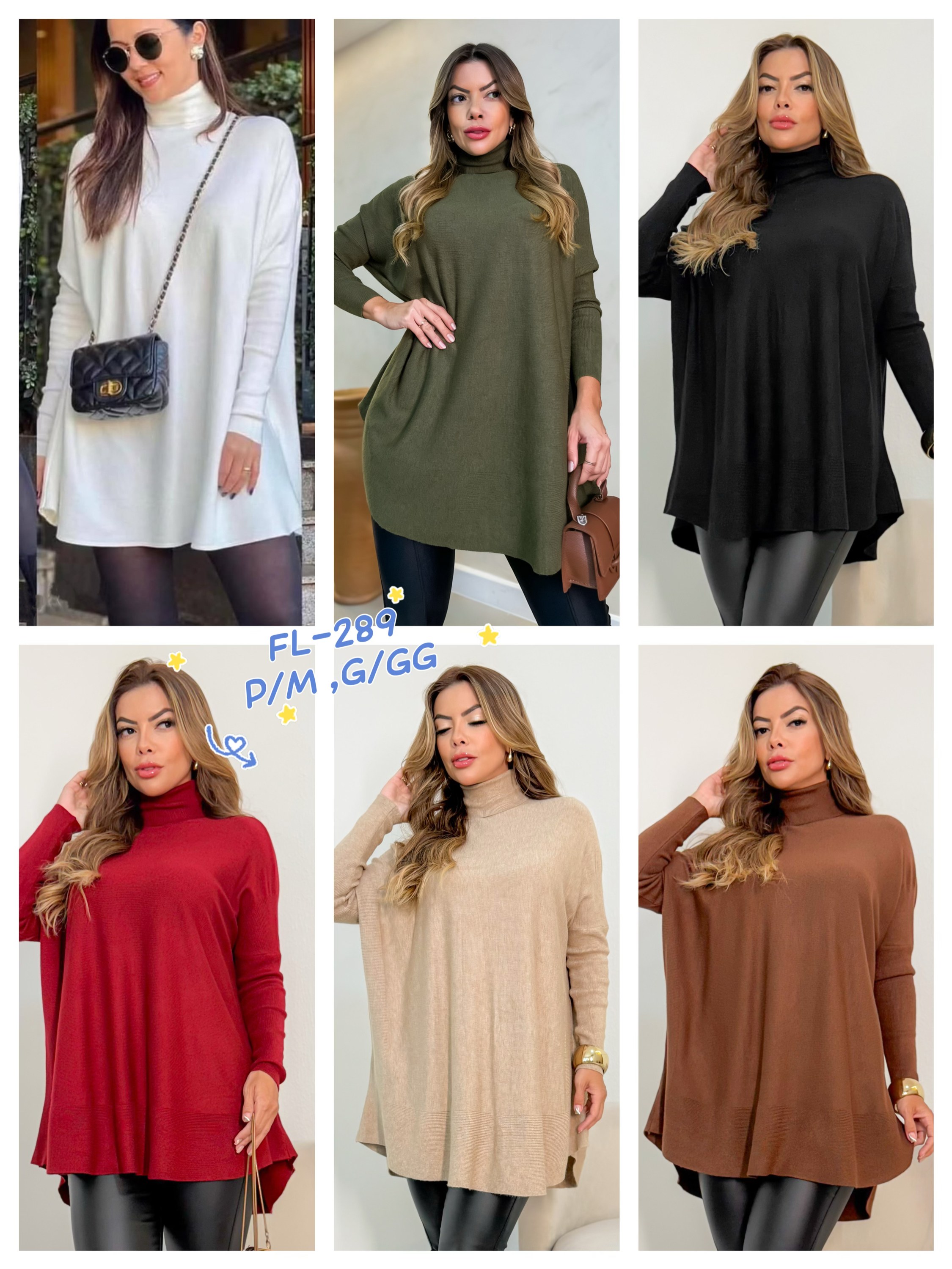 Blusa Poncho de modal importado 289