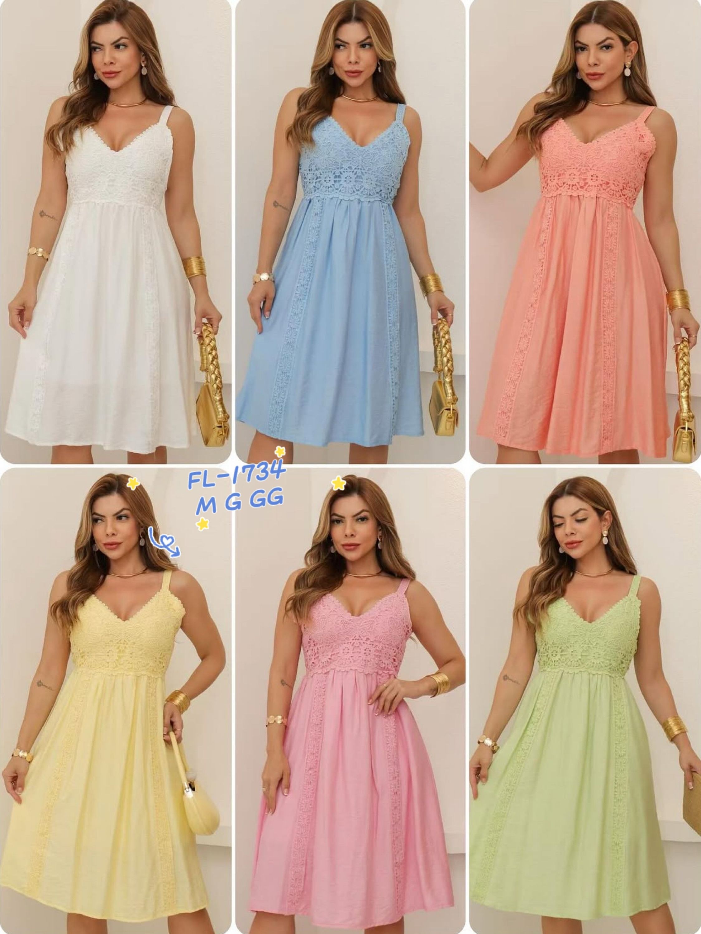 Vestido curto com bojo importado 1734