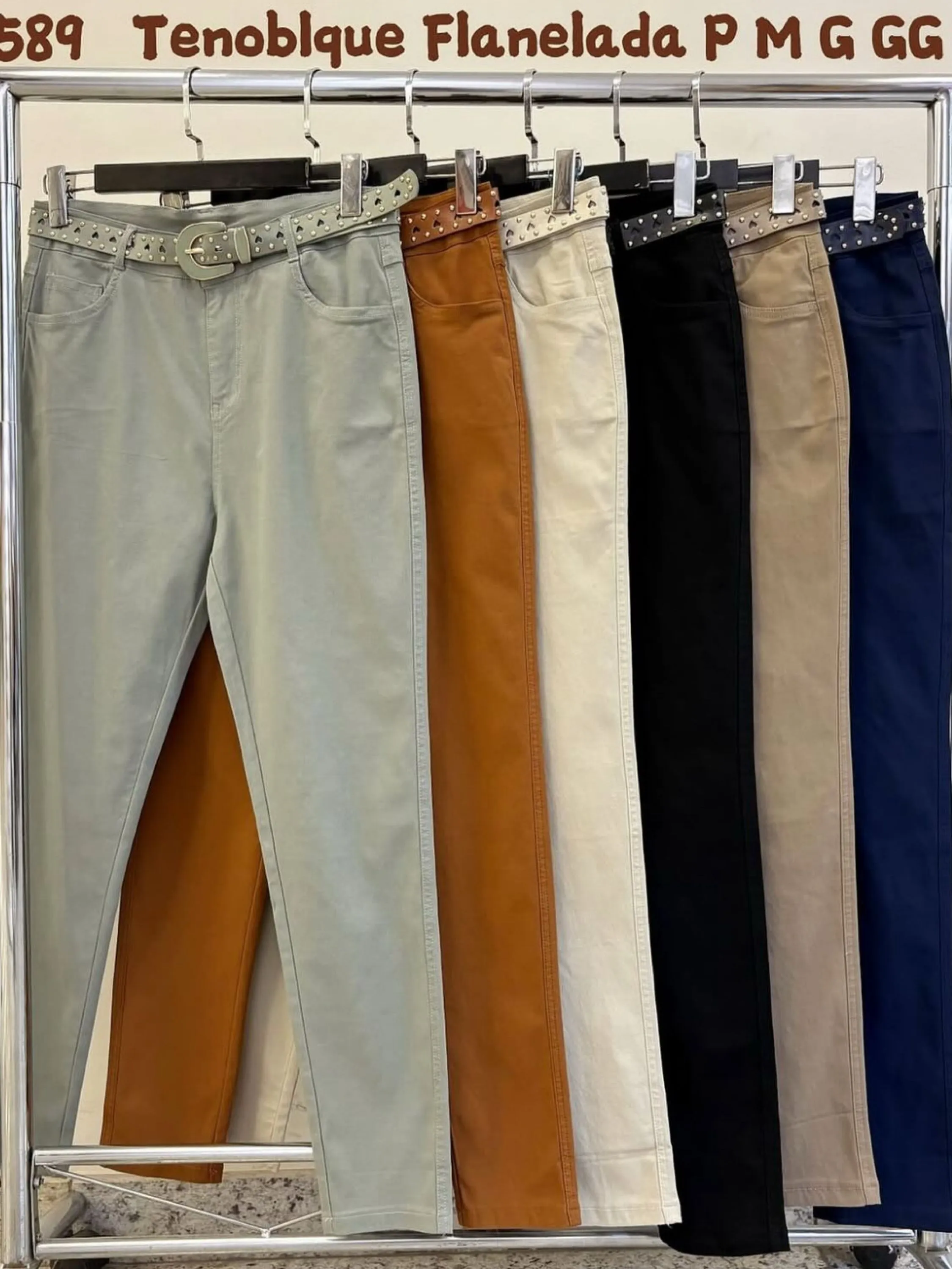 Calça Flanelada tenoblque sarja com elástico 2589