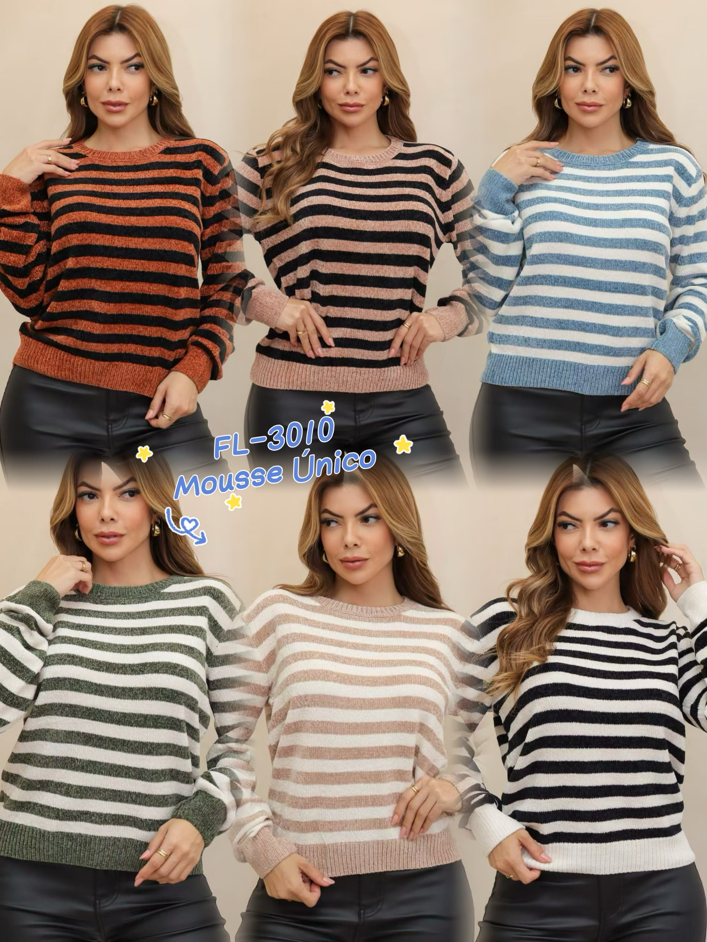 Blusa de mousse chenille importado 3010