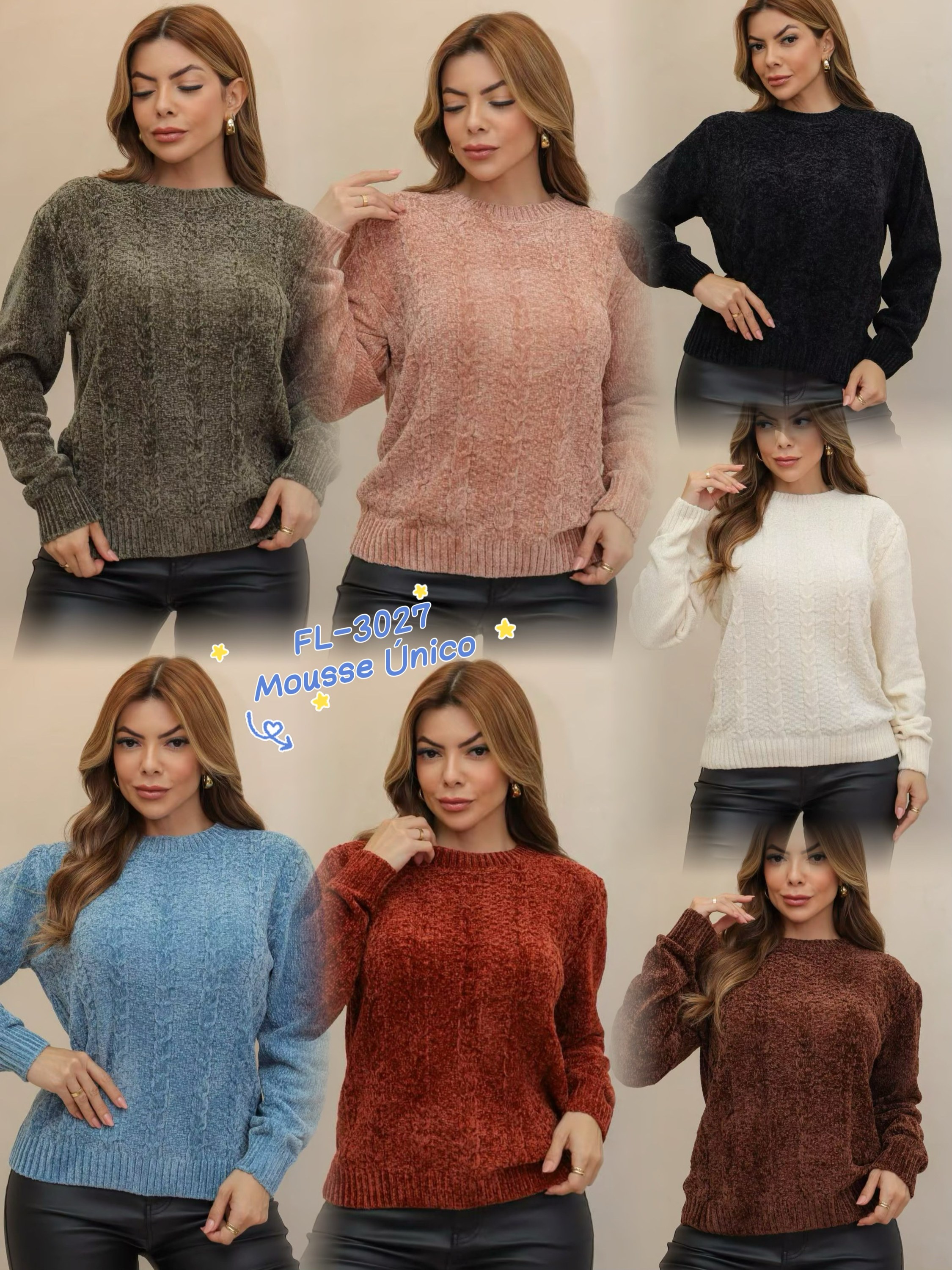 Blusa de mousse chenille importado 3027