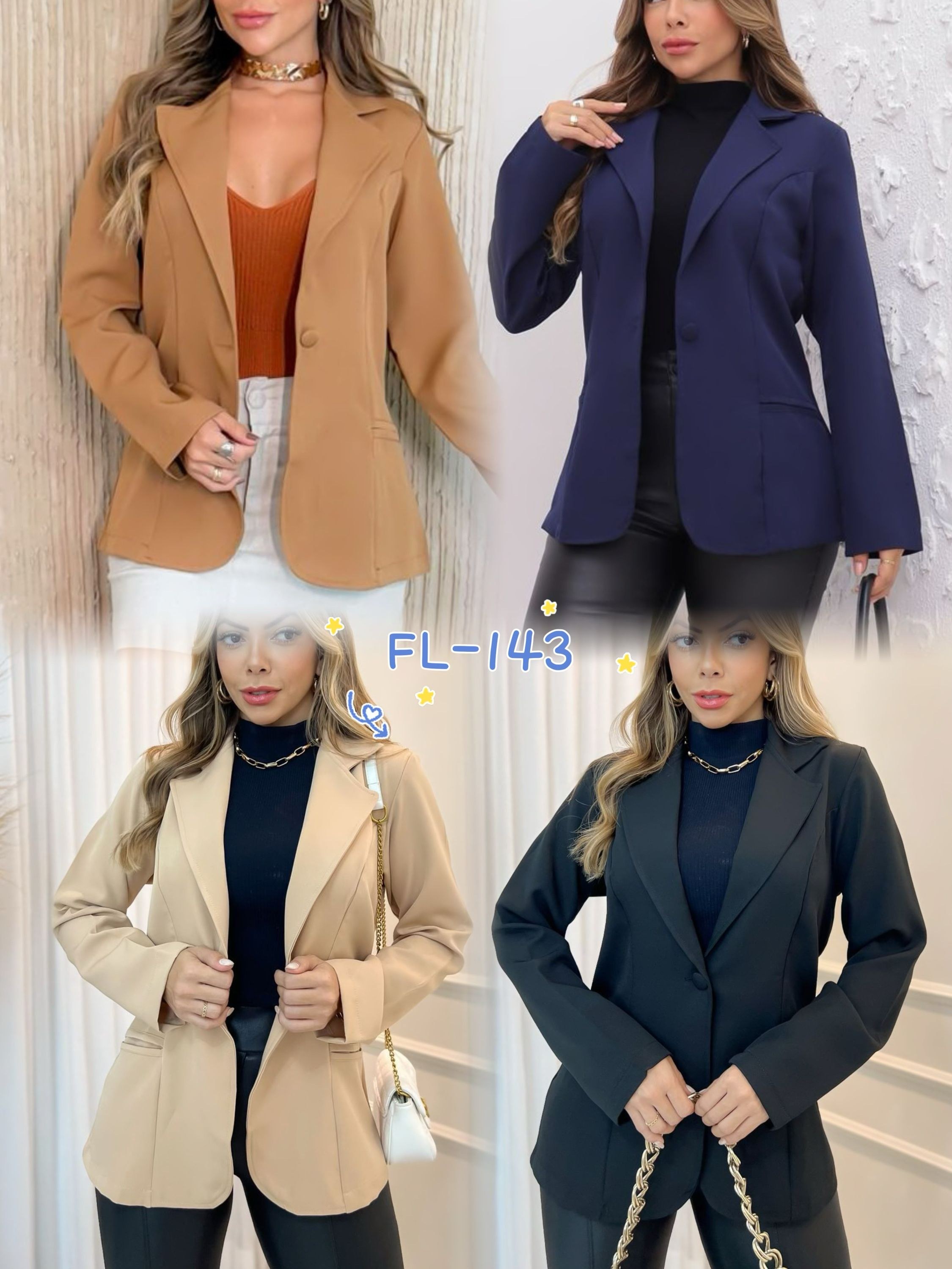 Blazer de alfaiataria sem forro Flora 143