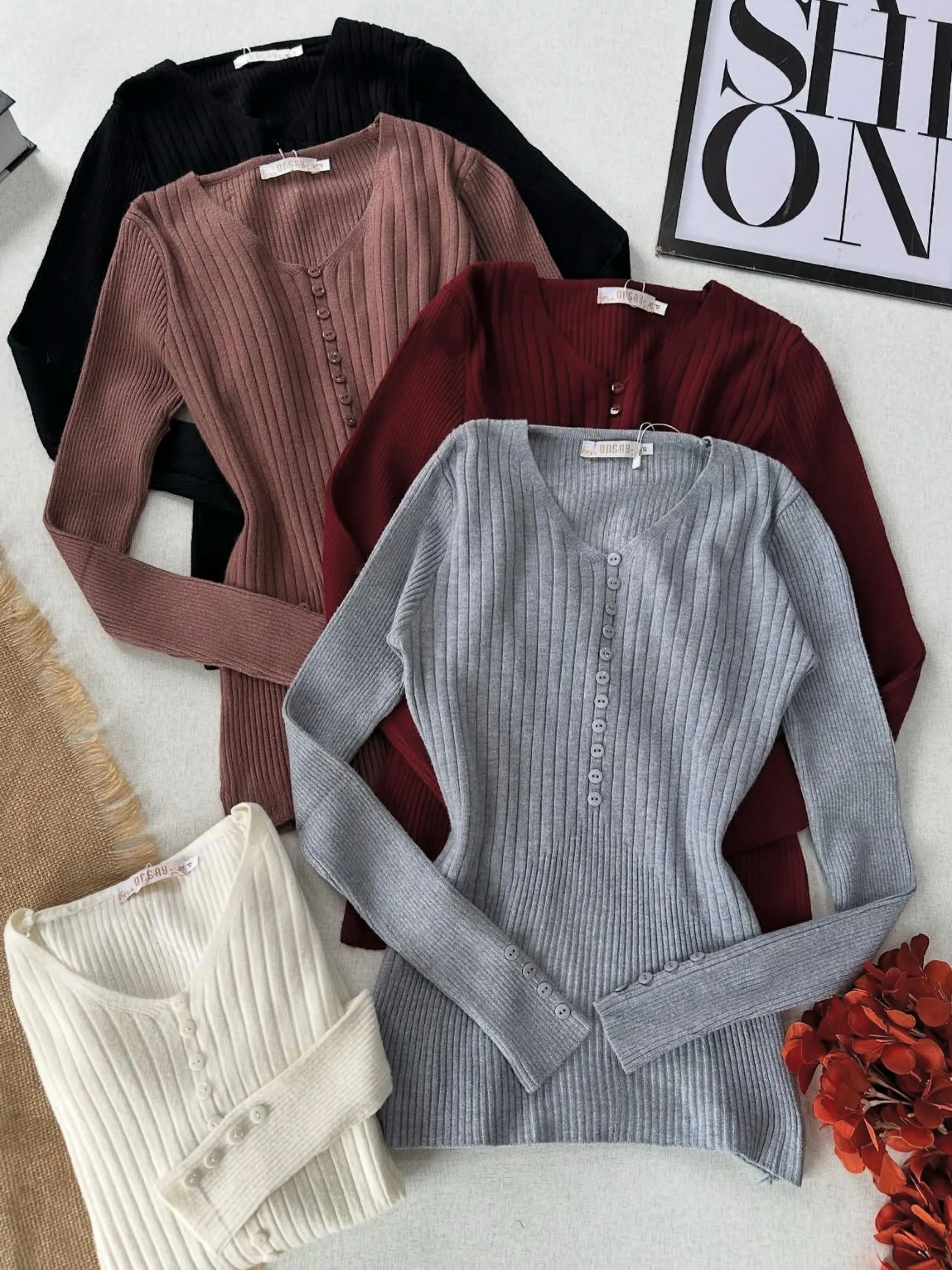 Blusa modal de lã importado Flora 1337