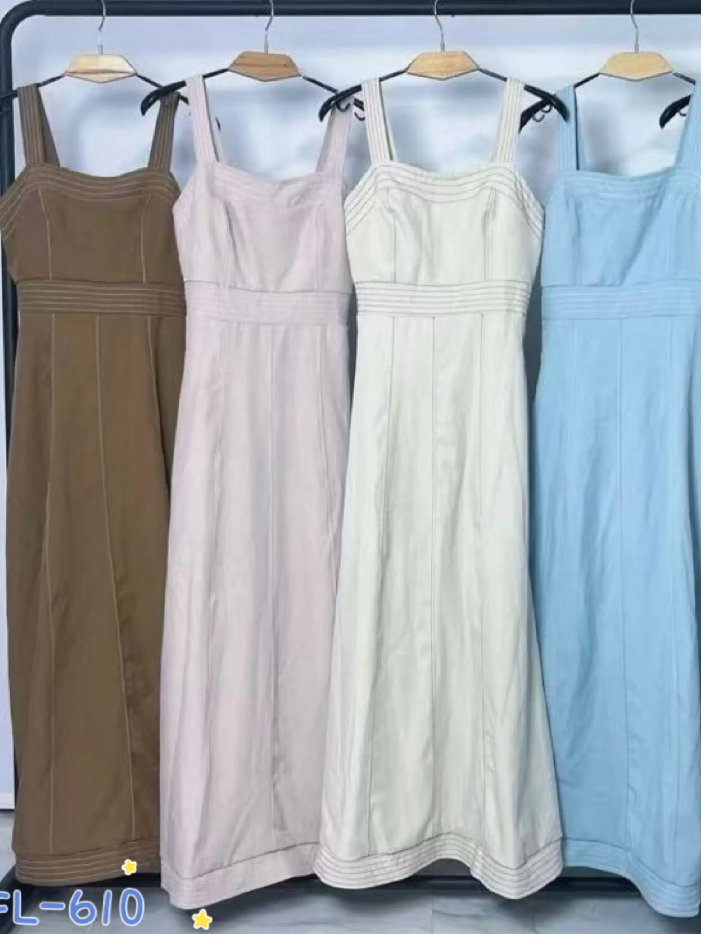 Vestido longo alfaiataria com bolso importado Flora 610