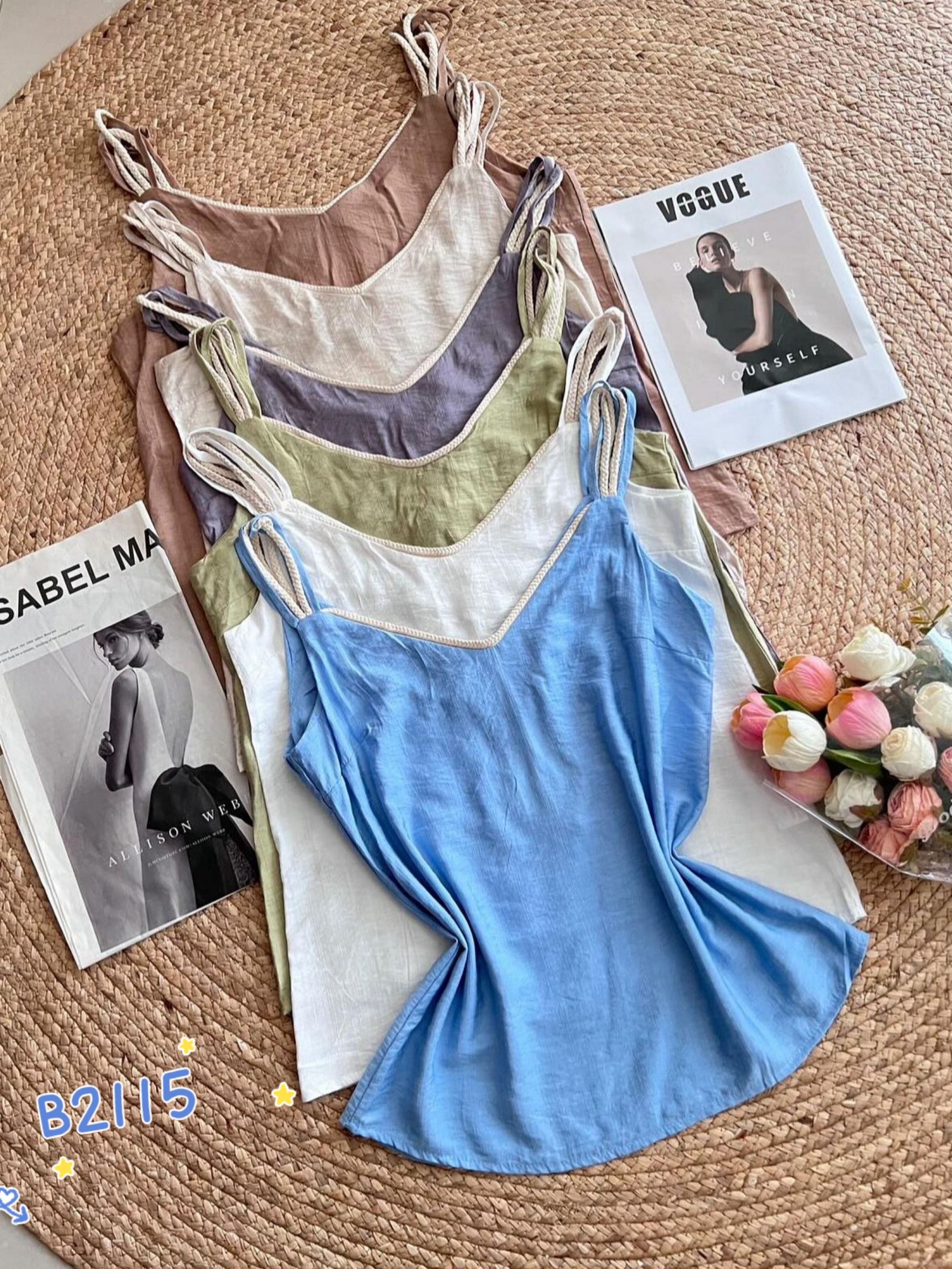 Blusa regata trança bonita importado promoção 2115