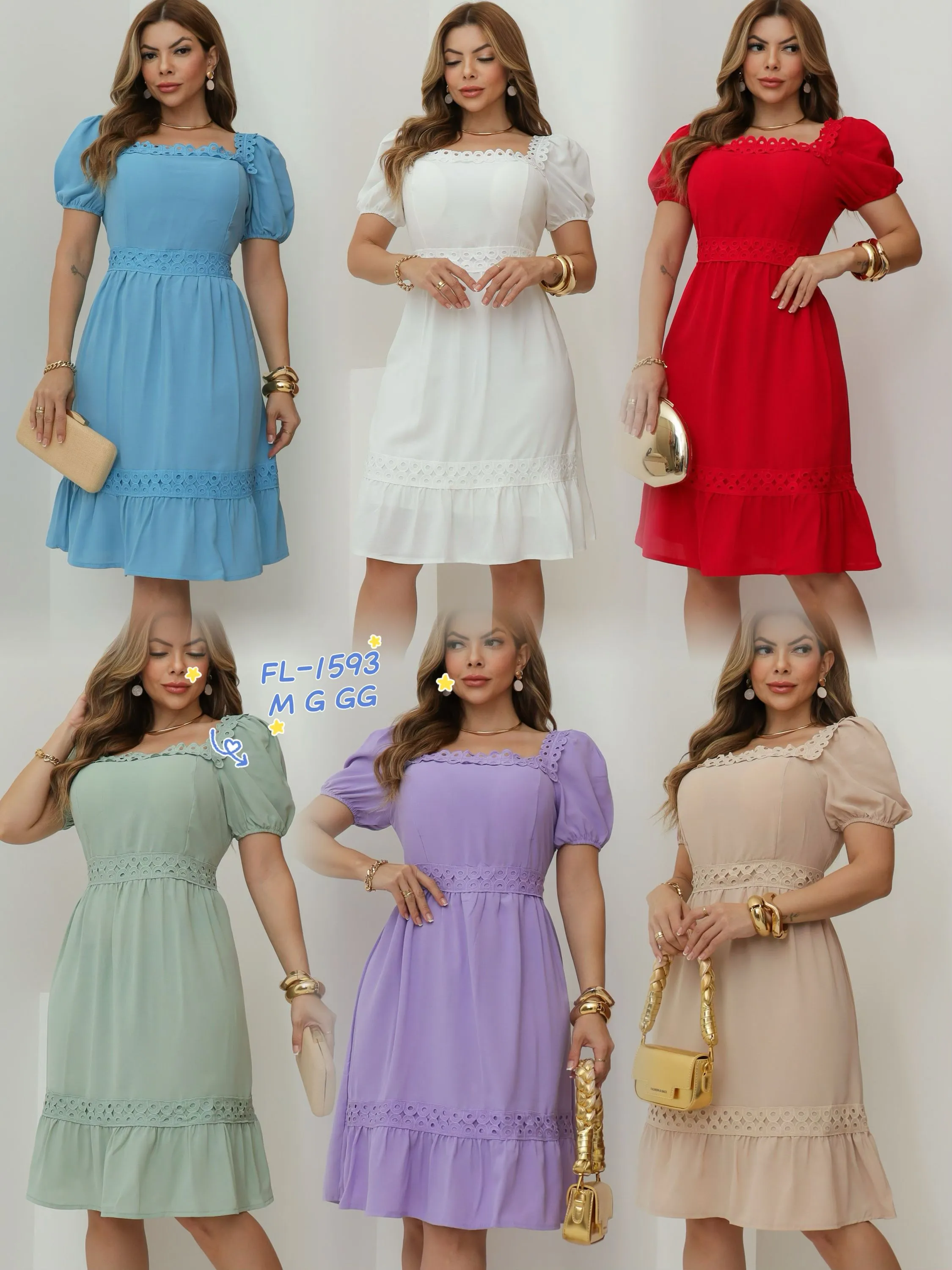 Vestido curto com bojo importado 1593