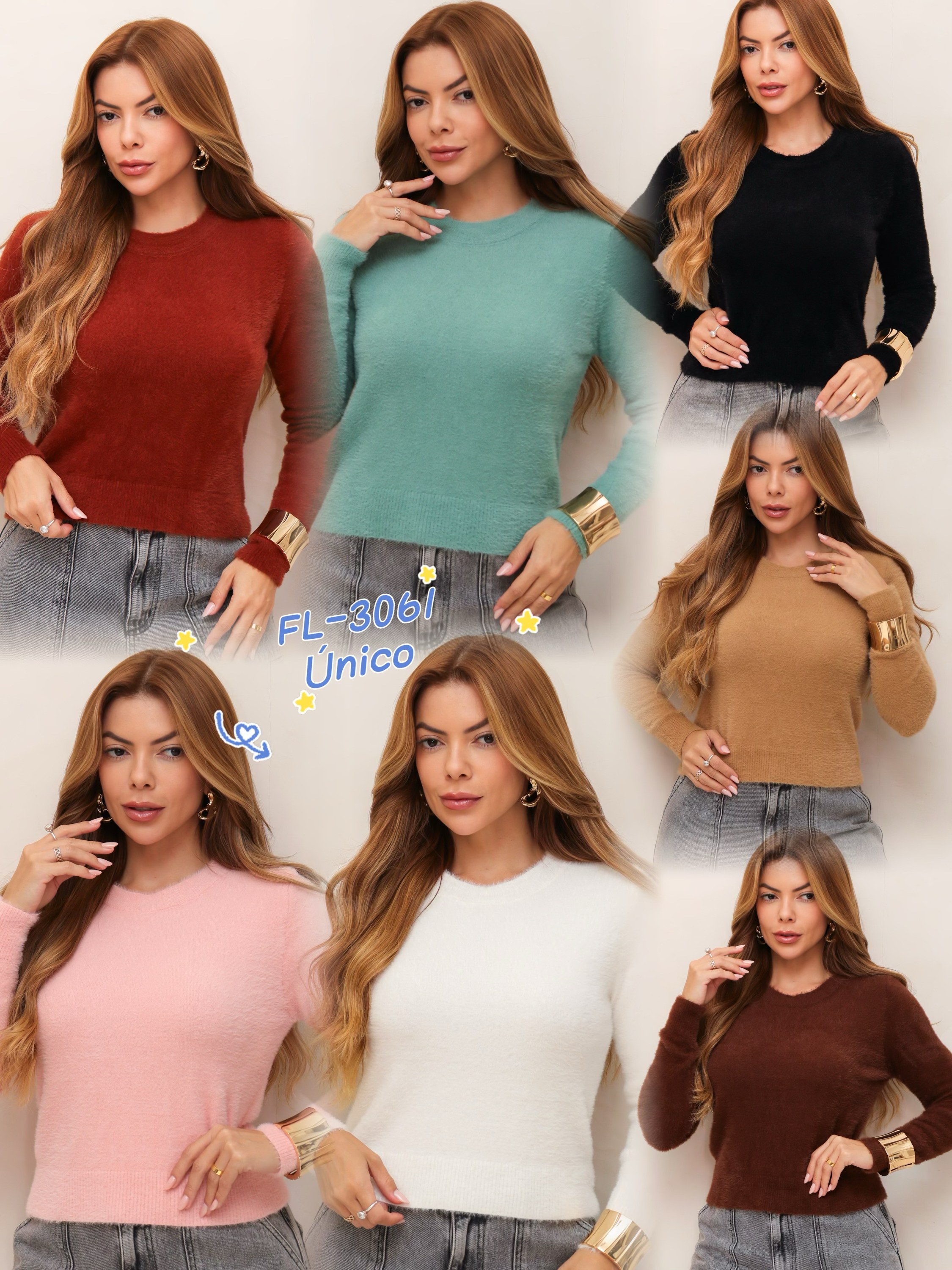 Blusa cropped de pelinho grosso importado 3061