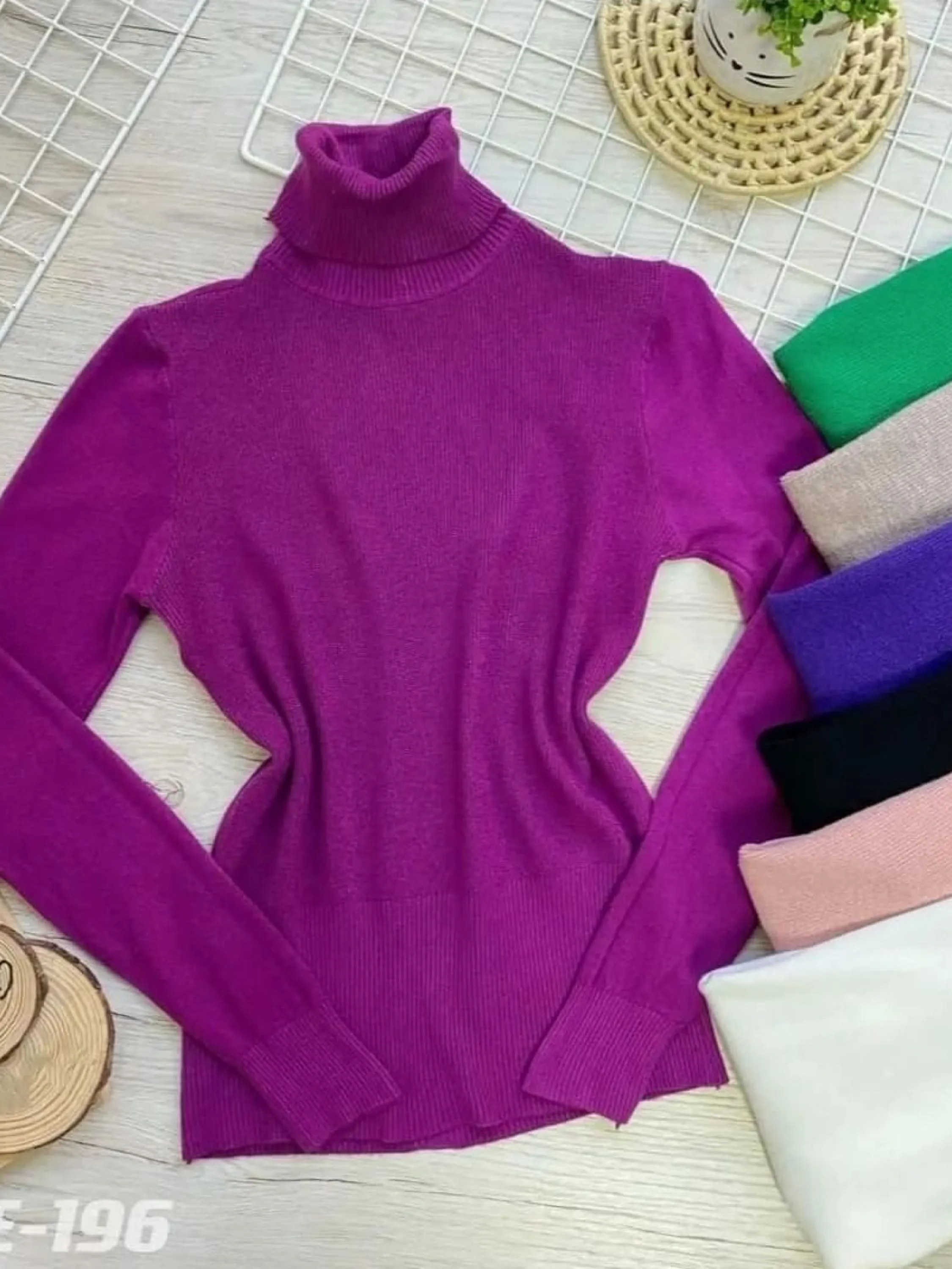 Blusa modal de lã gola alta importado promoção 196