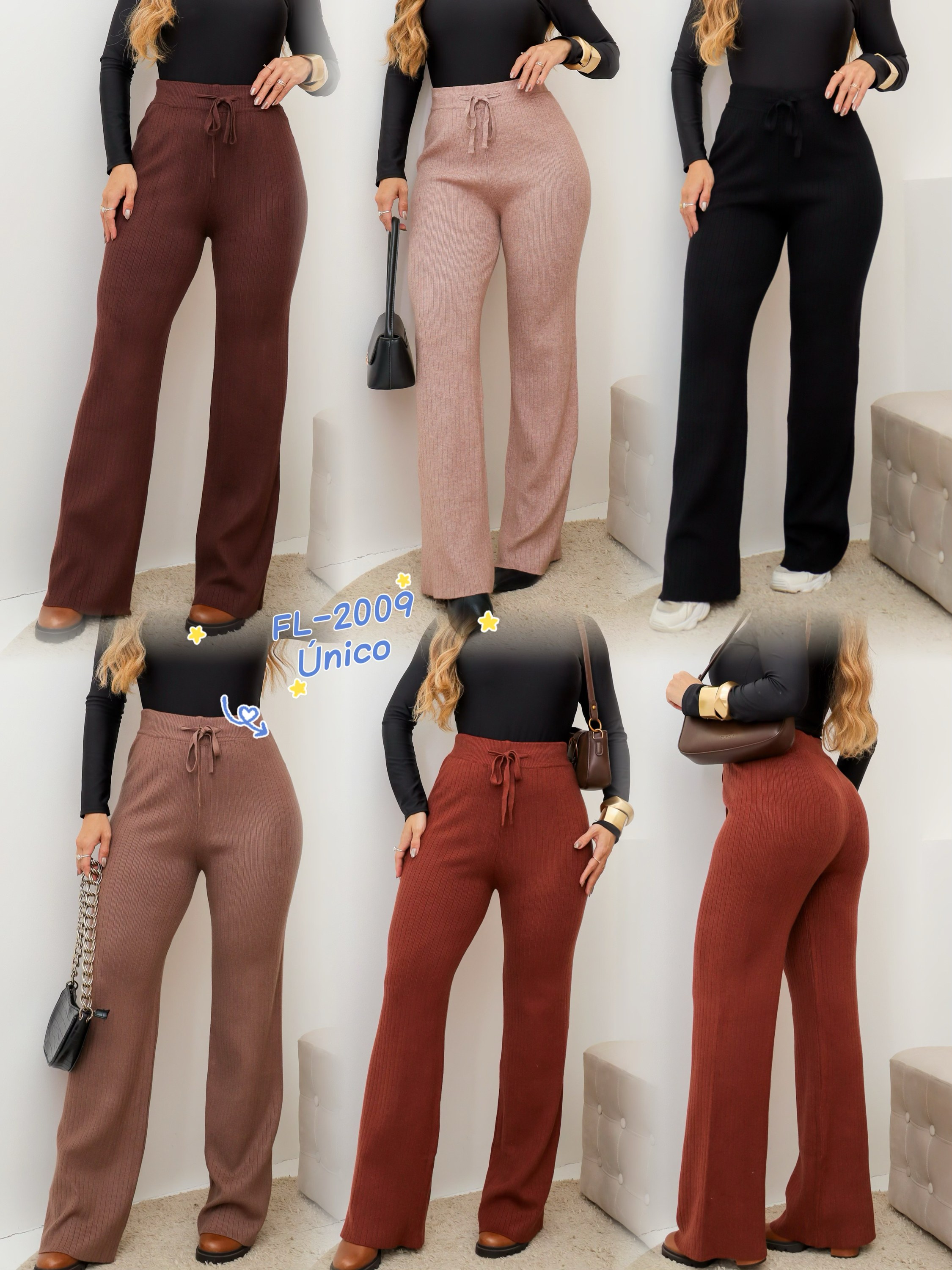 Calça pantalona de modal importado 2009