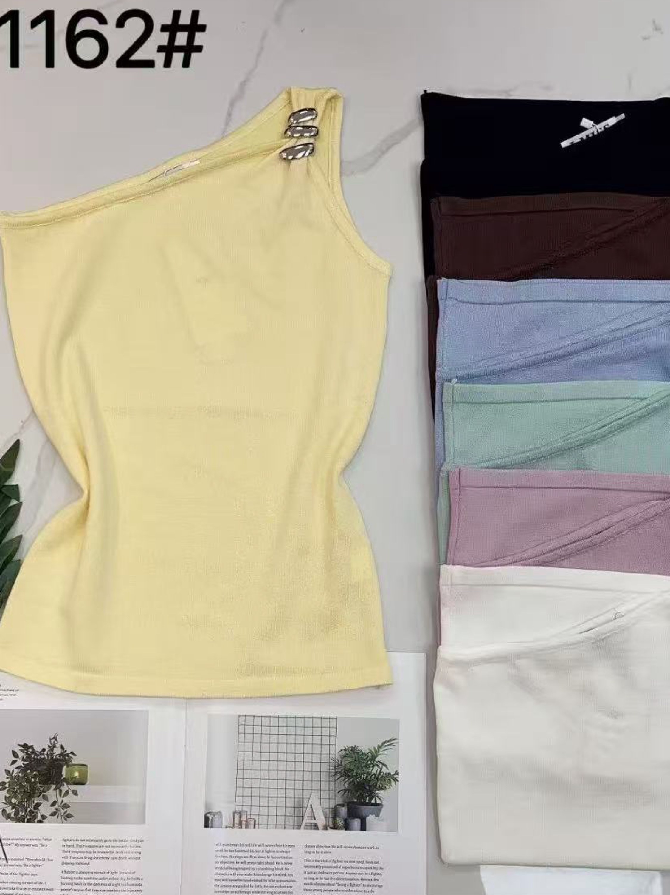 Blusa regata um ombro de modal fresquinha importado 1162