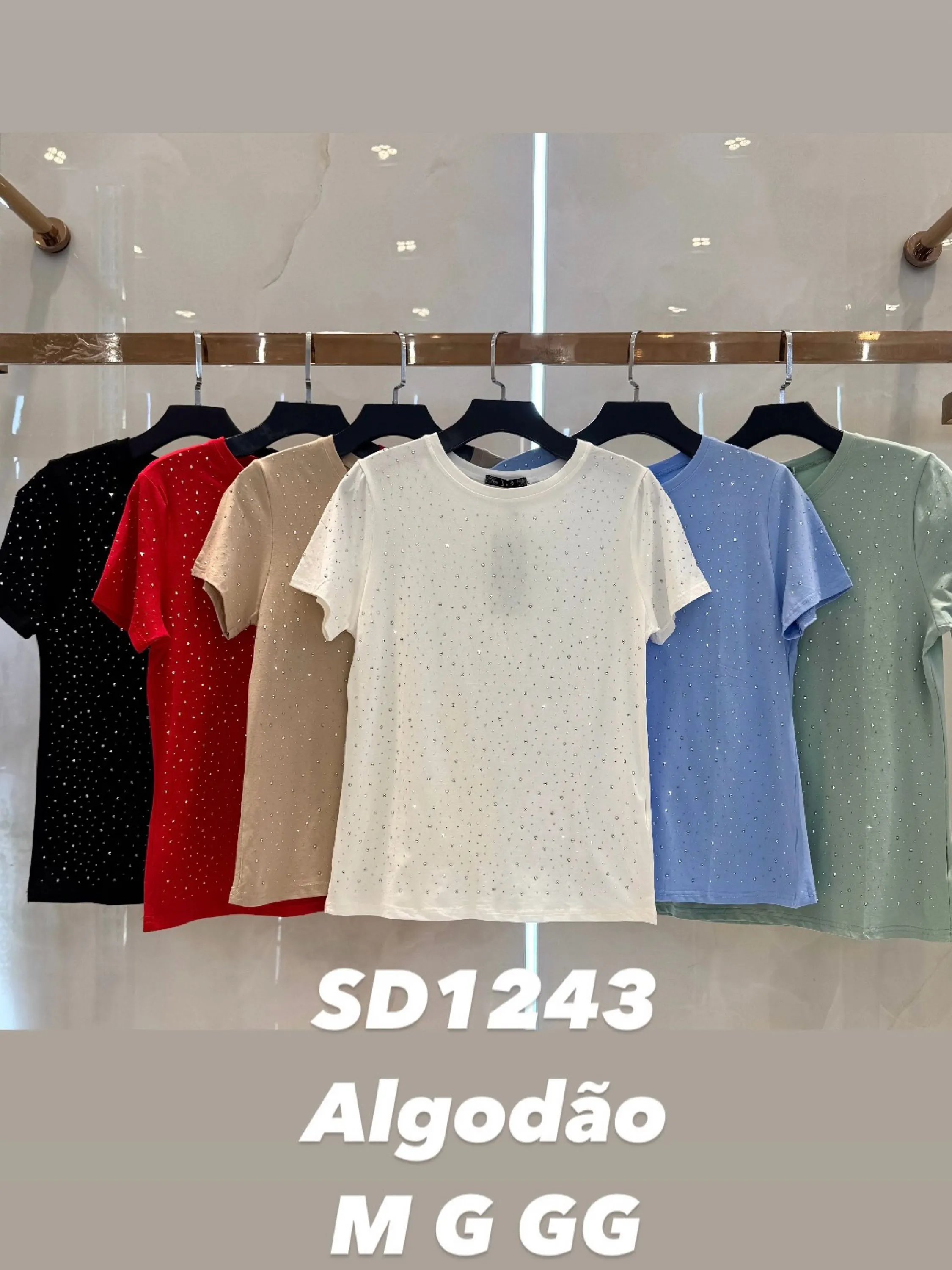 Blusa de algodãoT-shirts  importado Flora 1243
