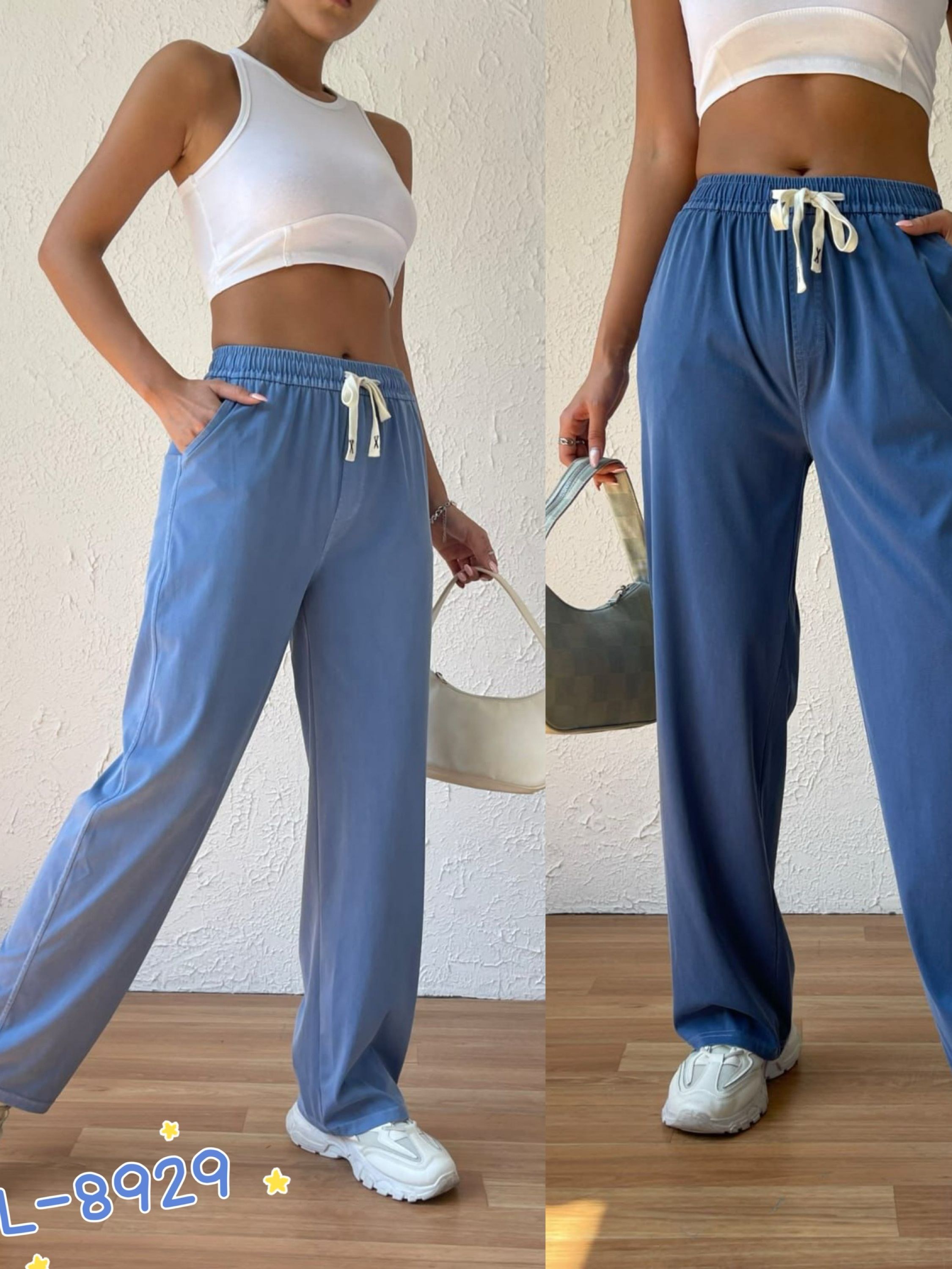 Calça pantalona cowboy lavado importado 8929