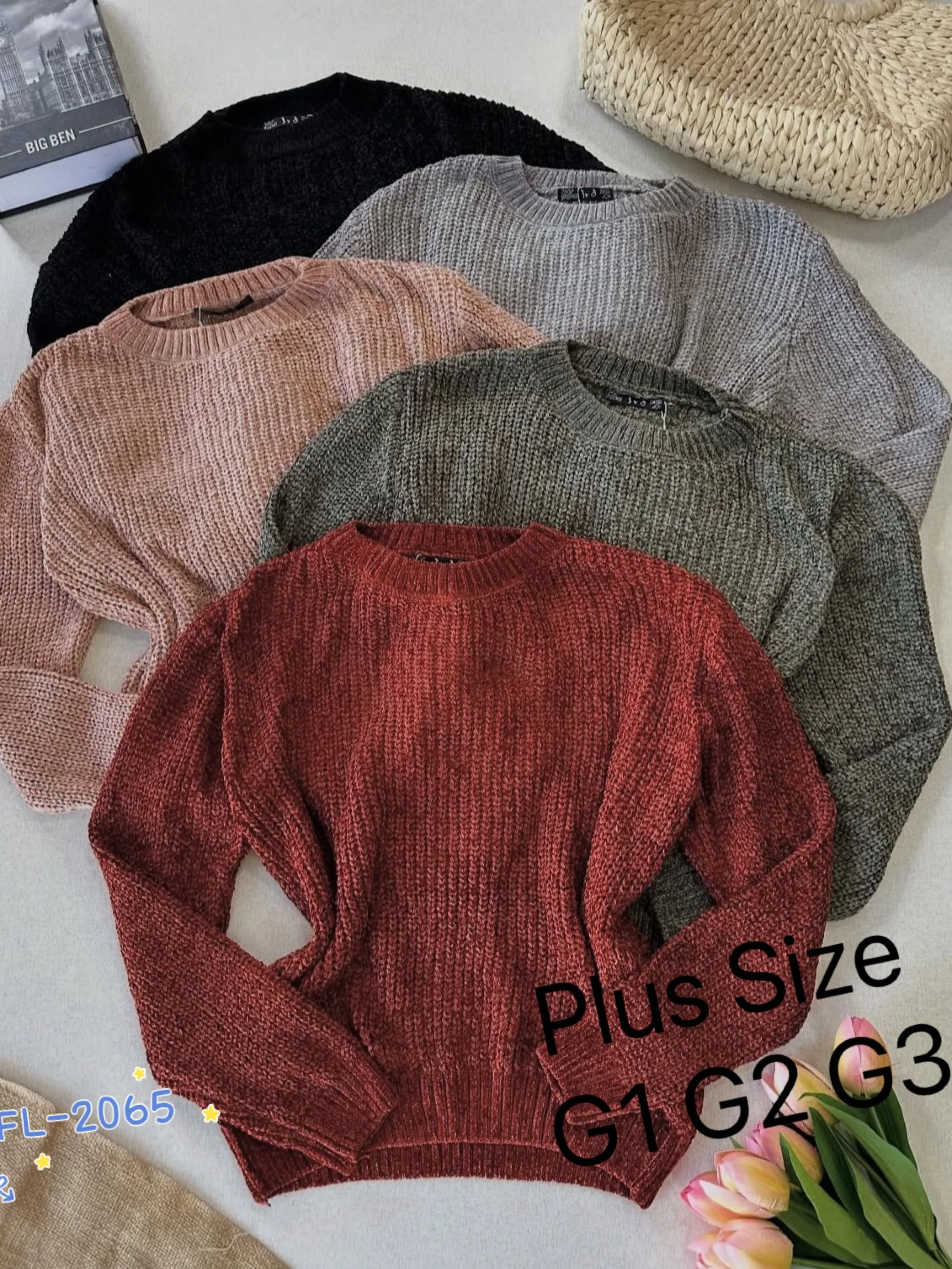 Blusa Plus Size mousse chenille importado Flora 2065