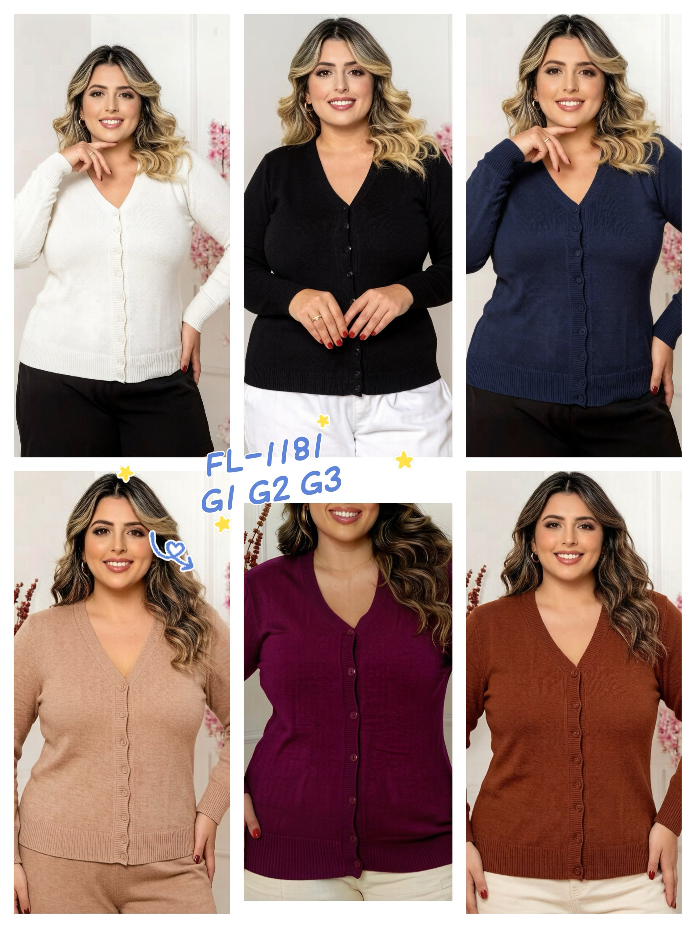 Plus Size Casaco de modal importado 1181