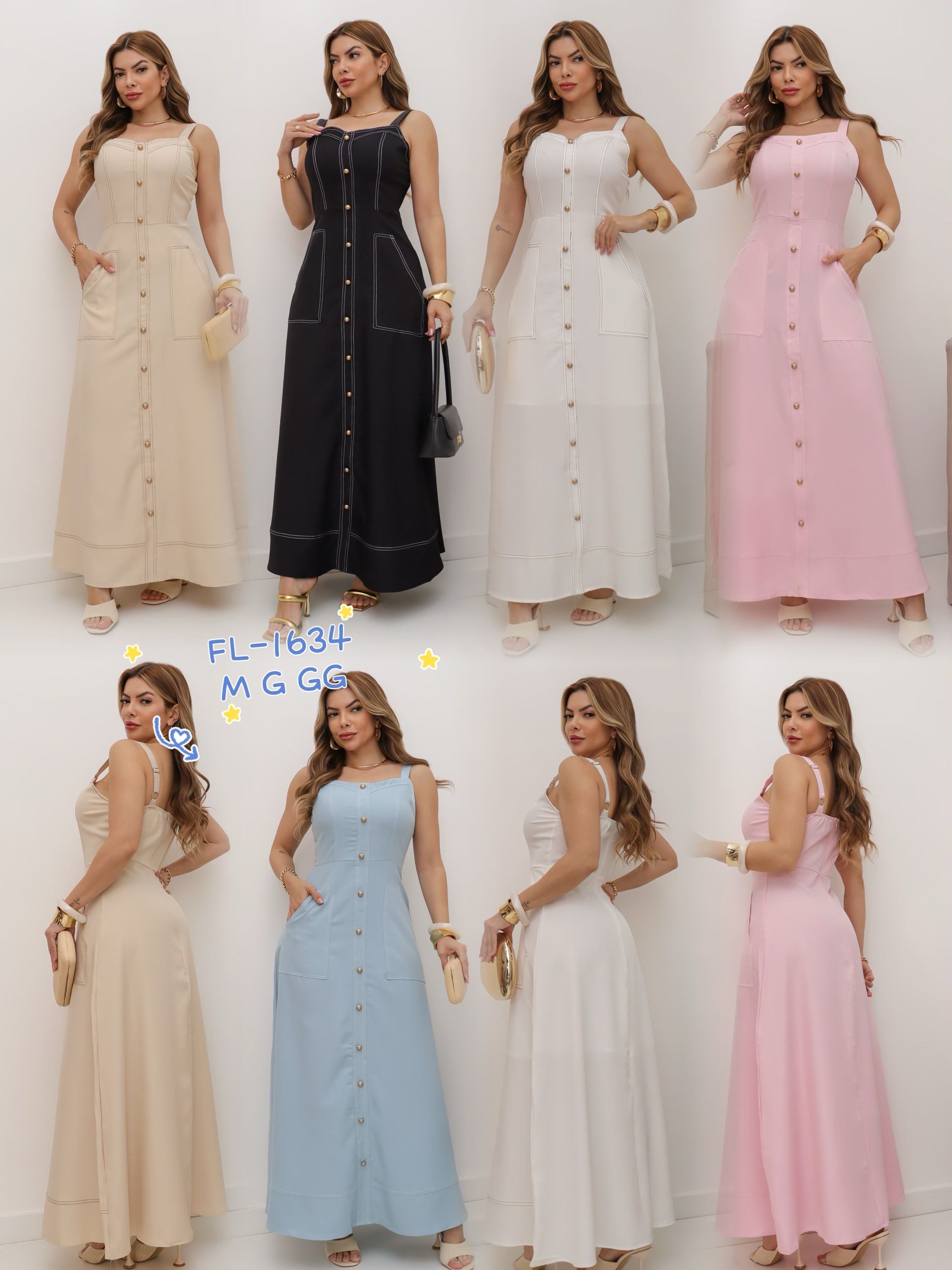 Vestido longo maravilhoso importado Flora 1634