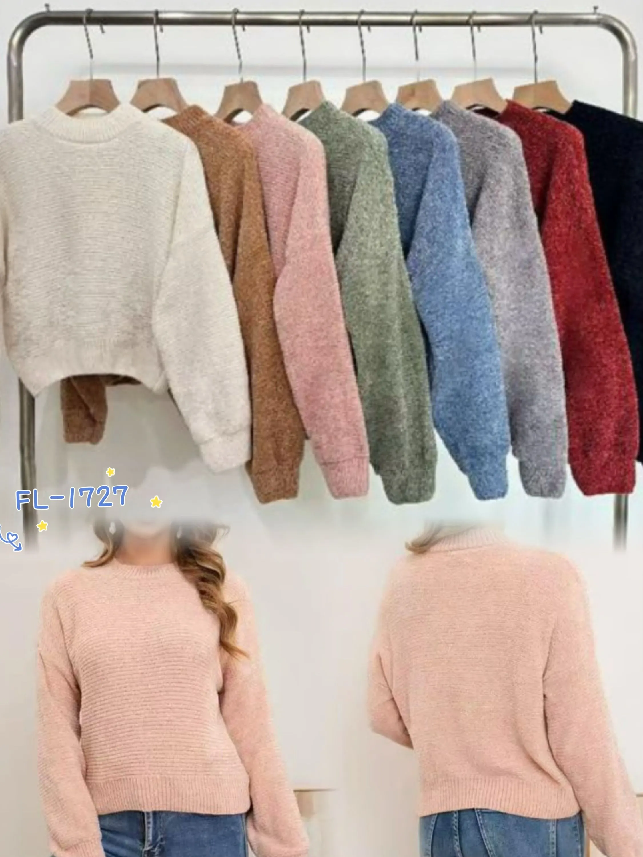 Blusa chenille mousse importado Flora 1727