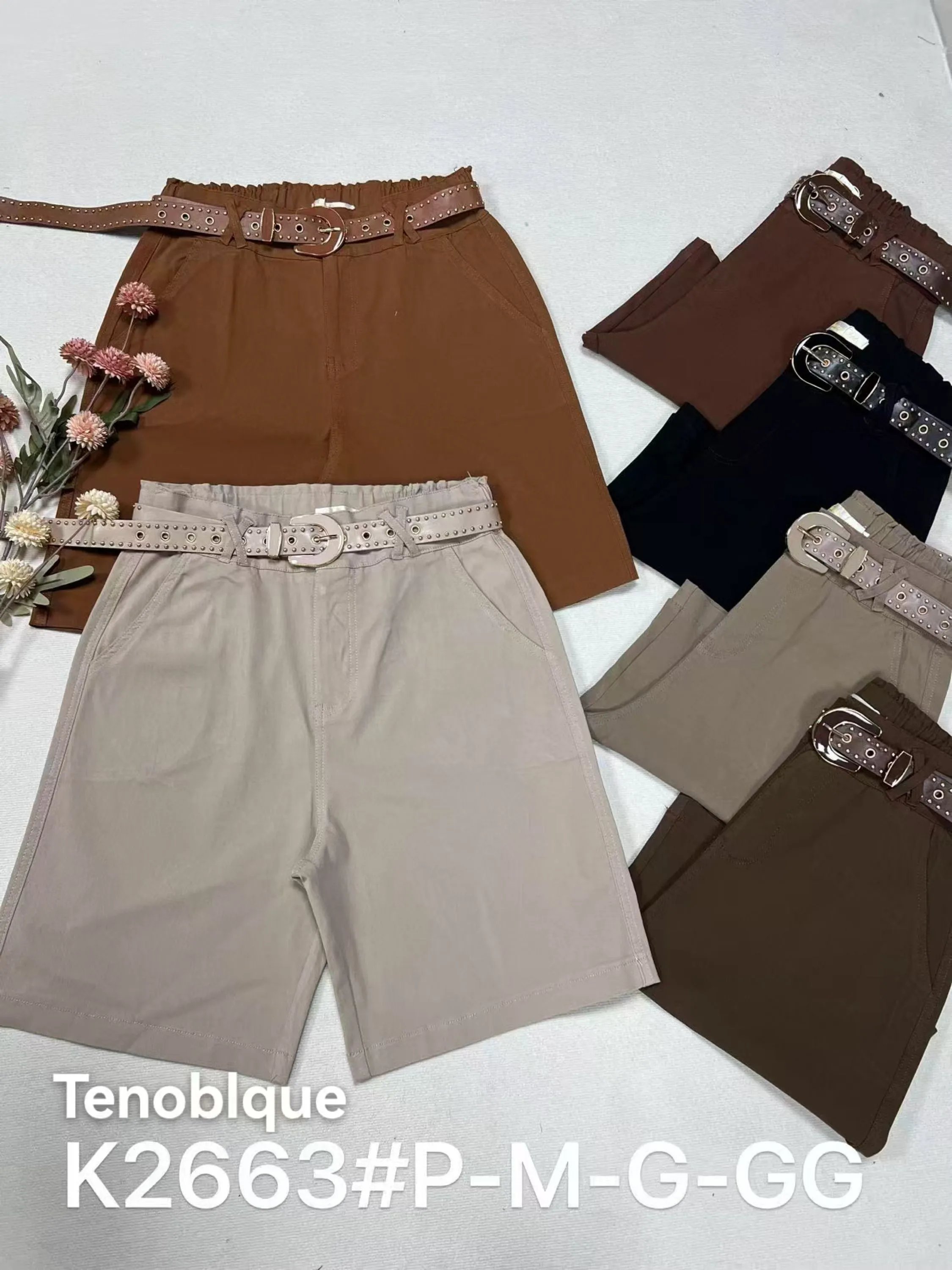 Short Bermuda tenoblque sarja com elástico bem 2663
