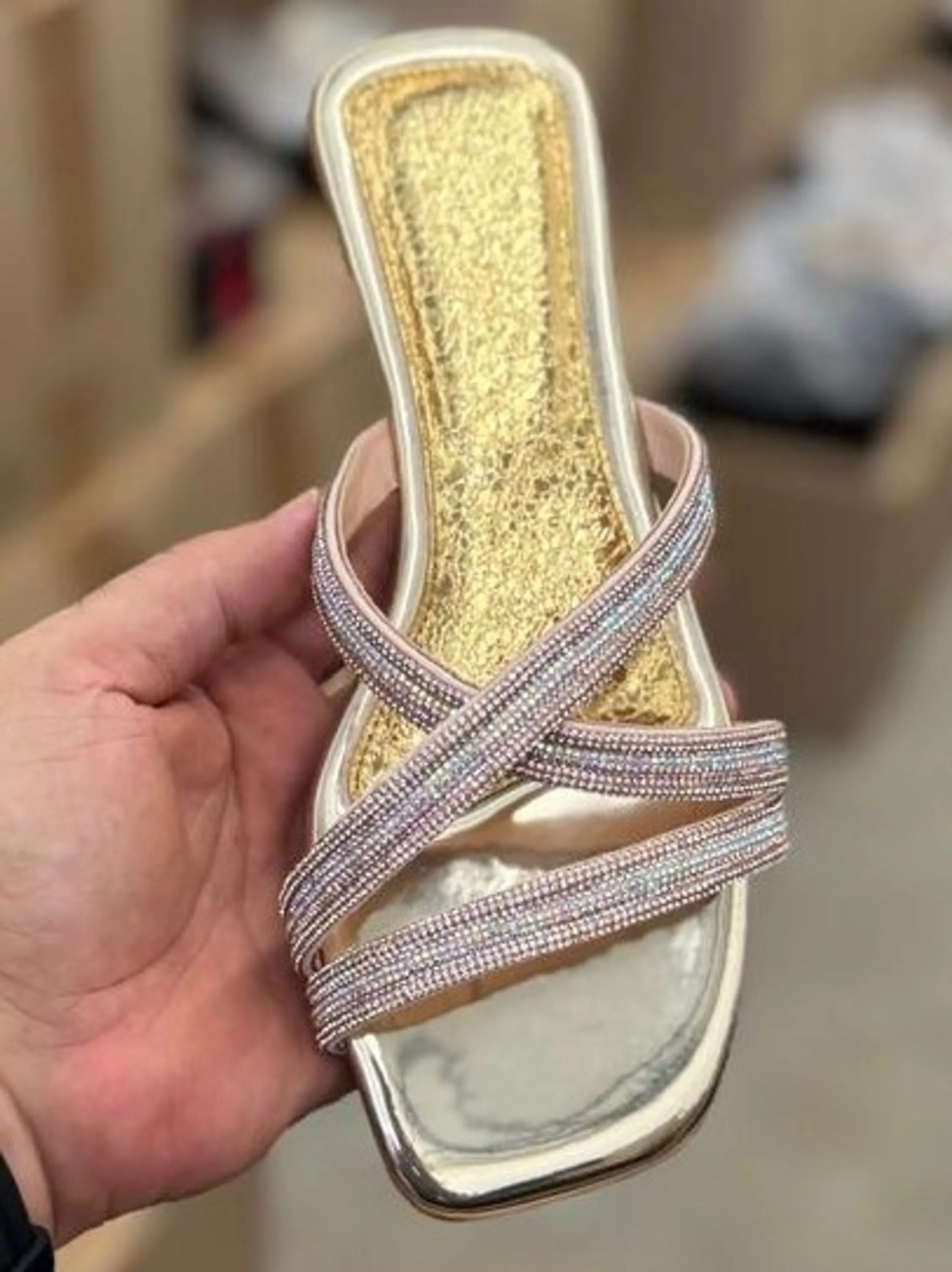 Rasteira X-Tiras Stras R16