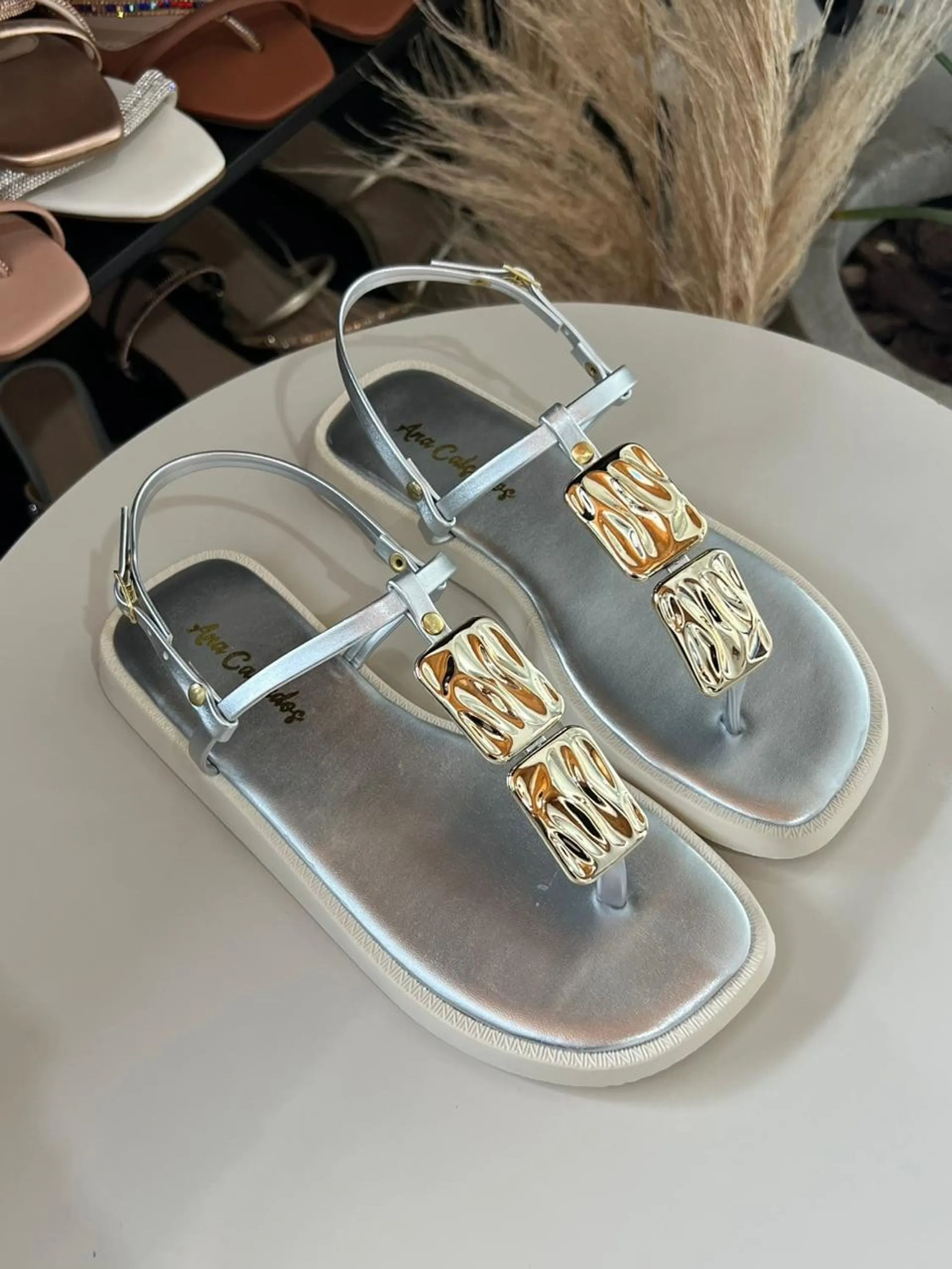 Sandália Rasteira Pedraria Egeu P21