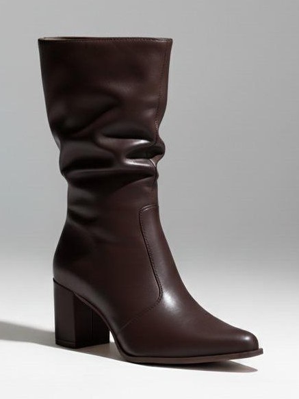 Bota Cano Curto Salto Bloco Verniz 153600