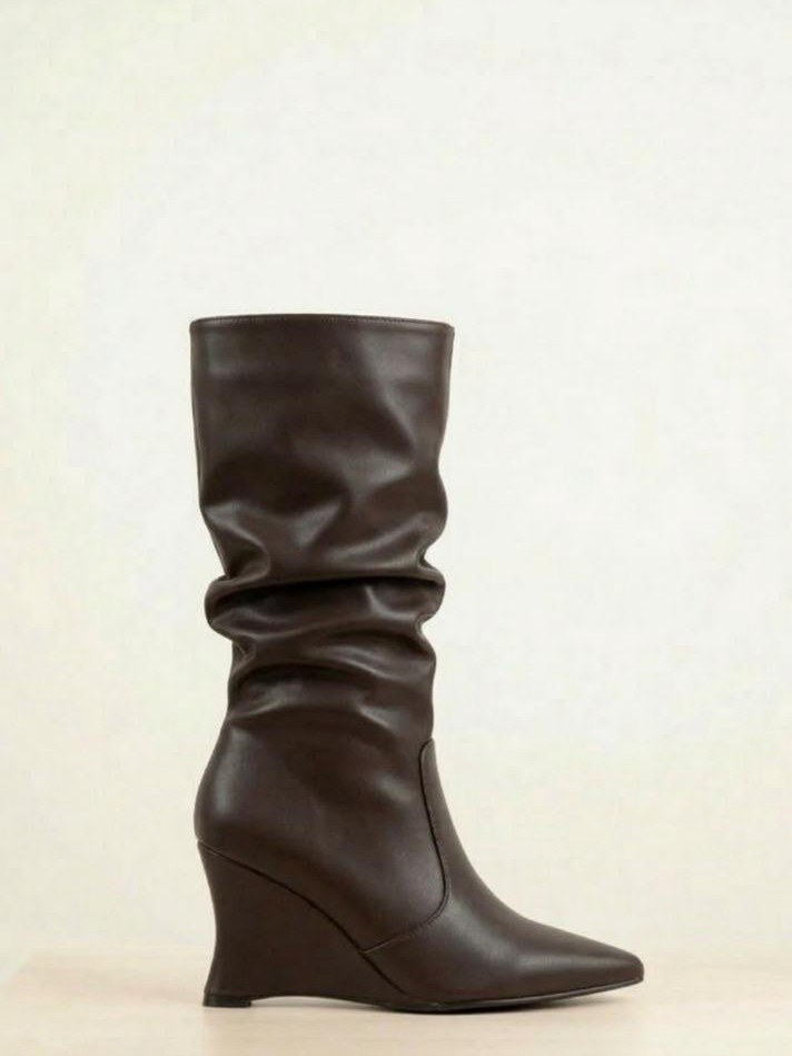 Bota Cano Médio Drapeada Joyce 156100