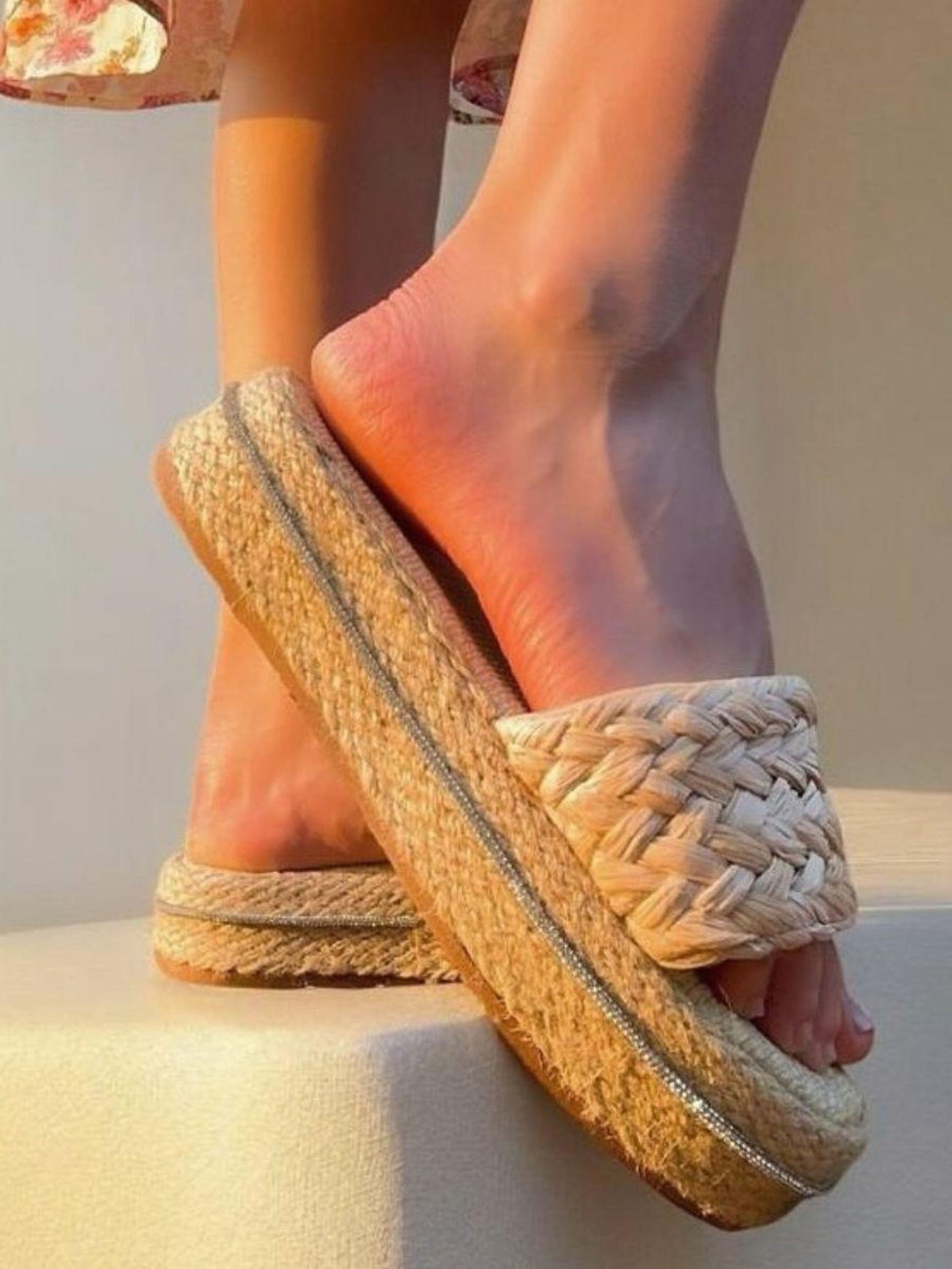 Papete Slide Palha Stras Latetal 062