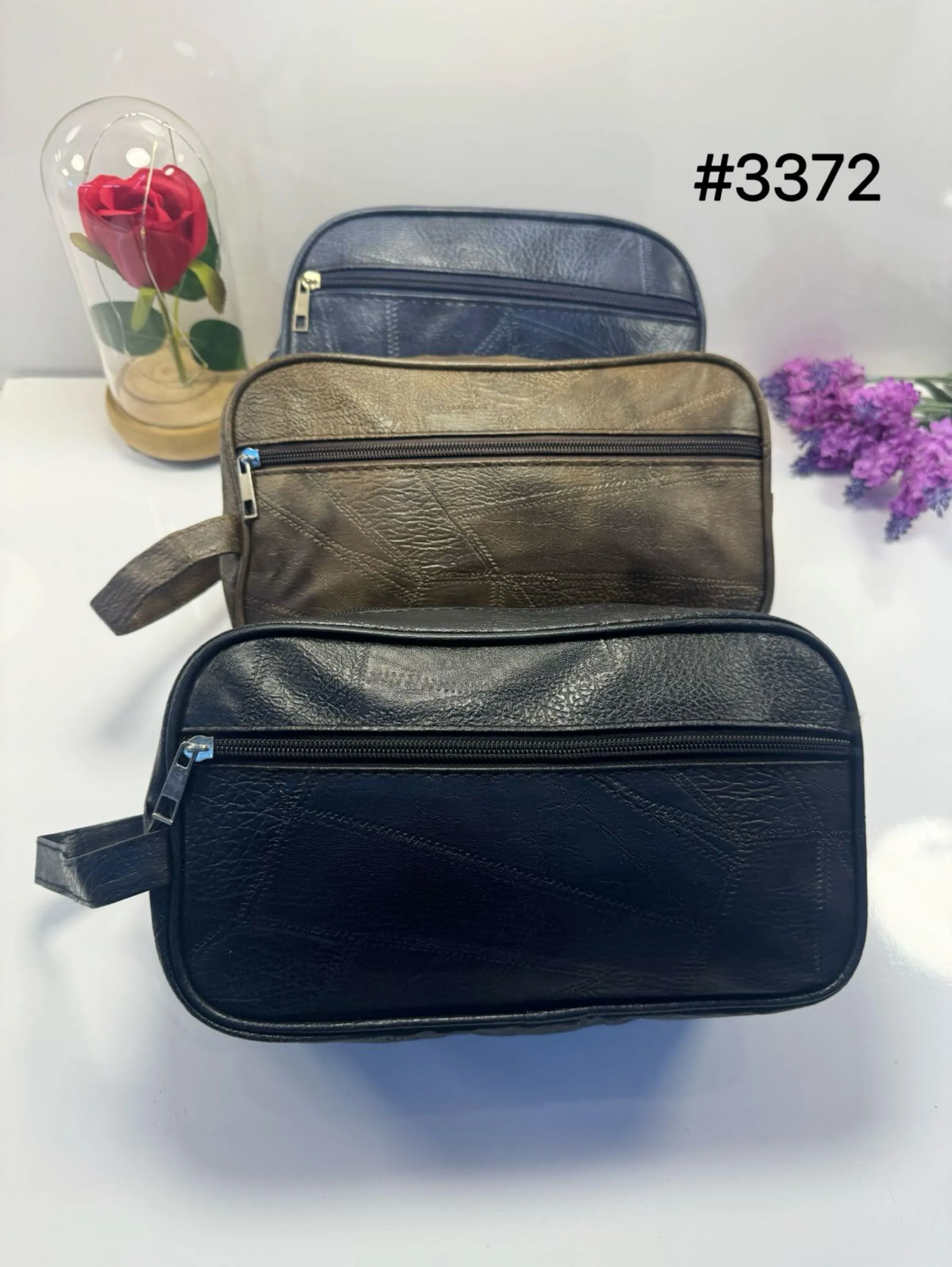 Bolsa Necessaire para Viagem de Couro Organizadora #3372