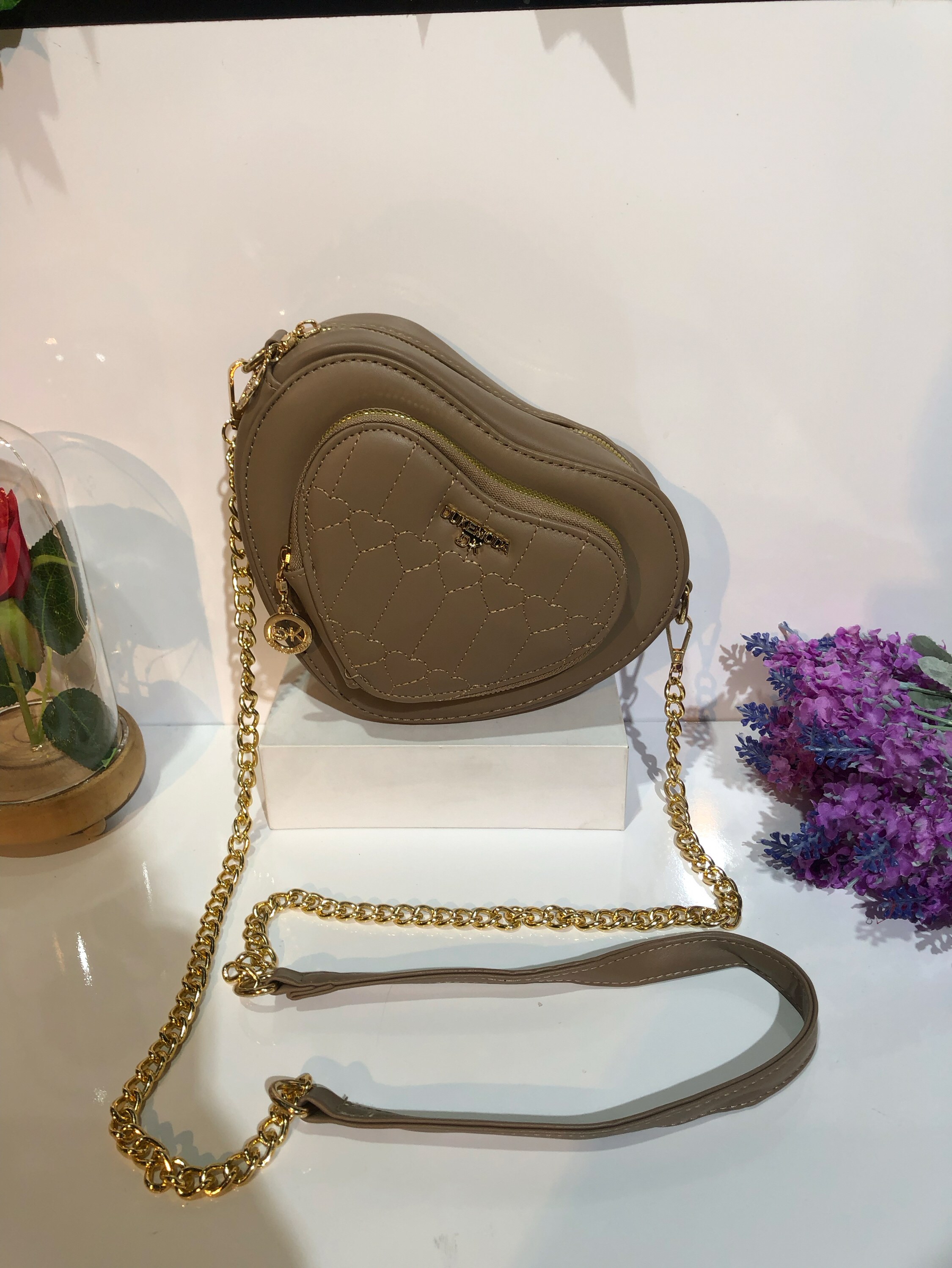 Bolsa transversal forma de coração #1006