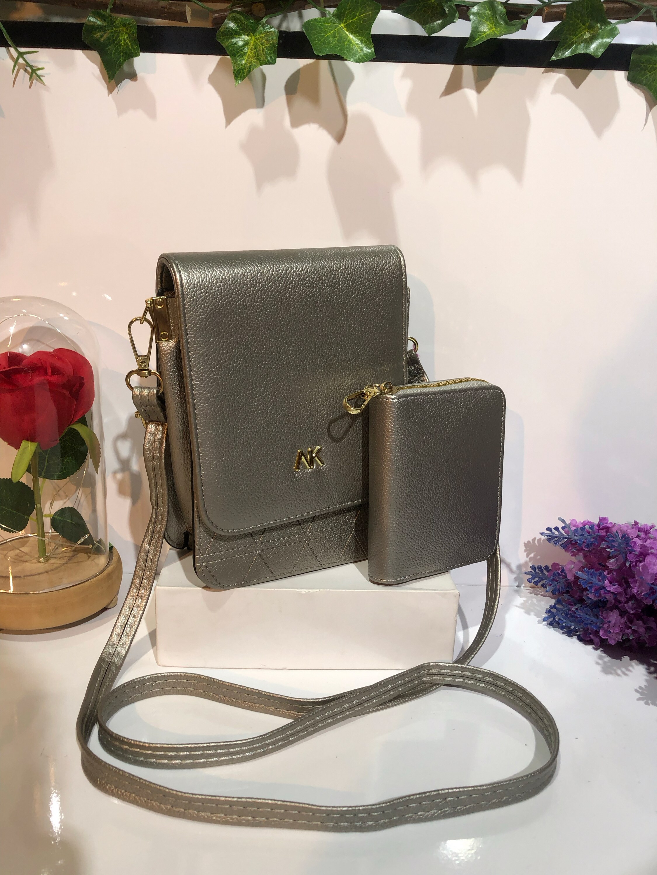 Bolsa transversal com porta moeda #2535
