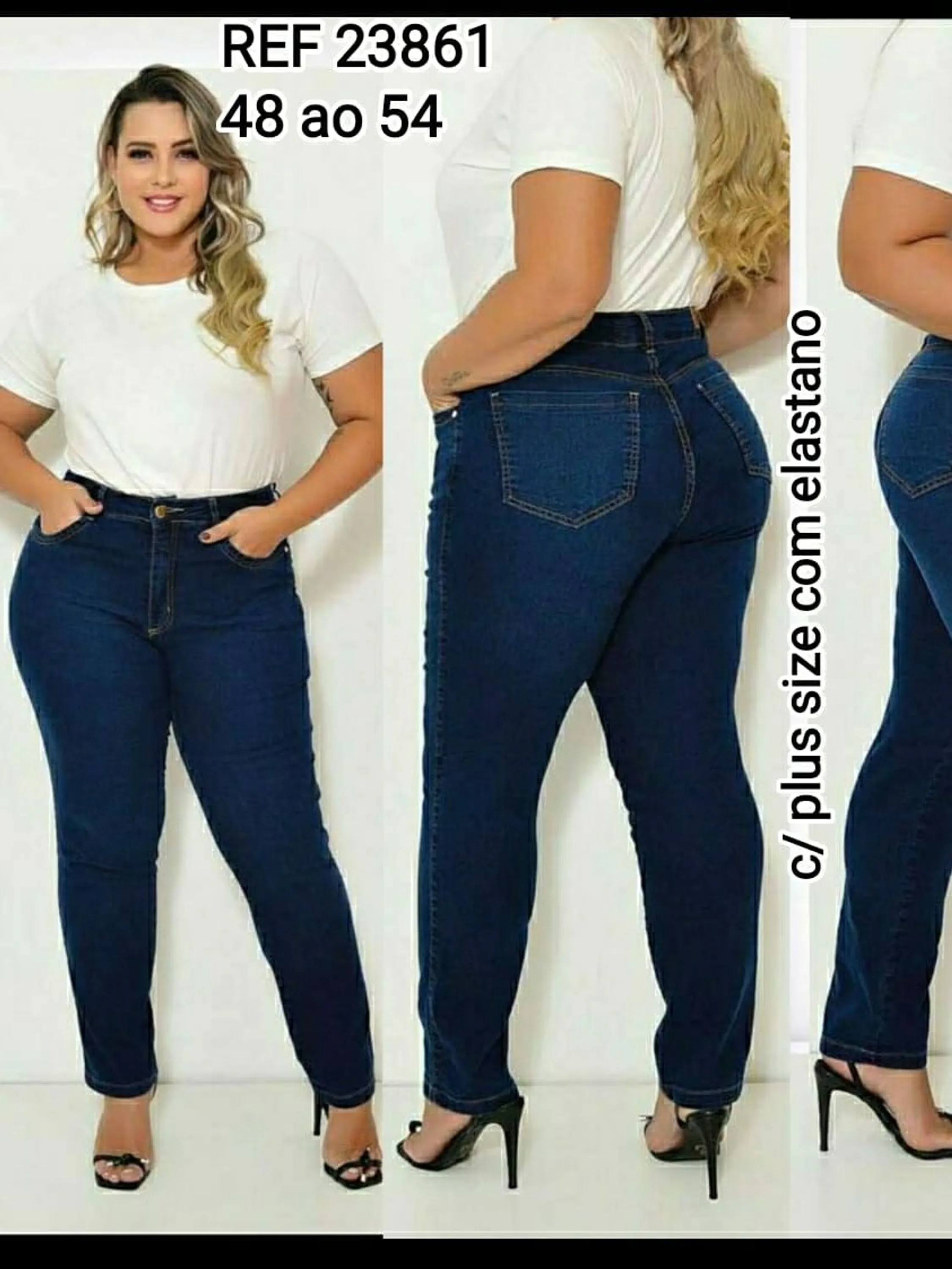 Calça jeans fem plus