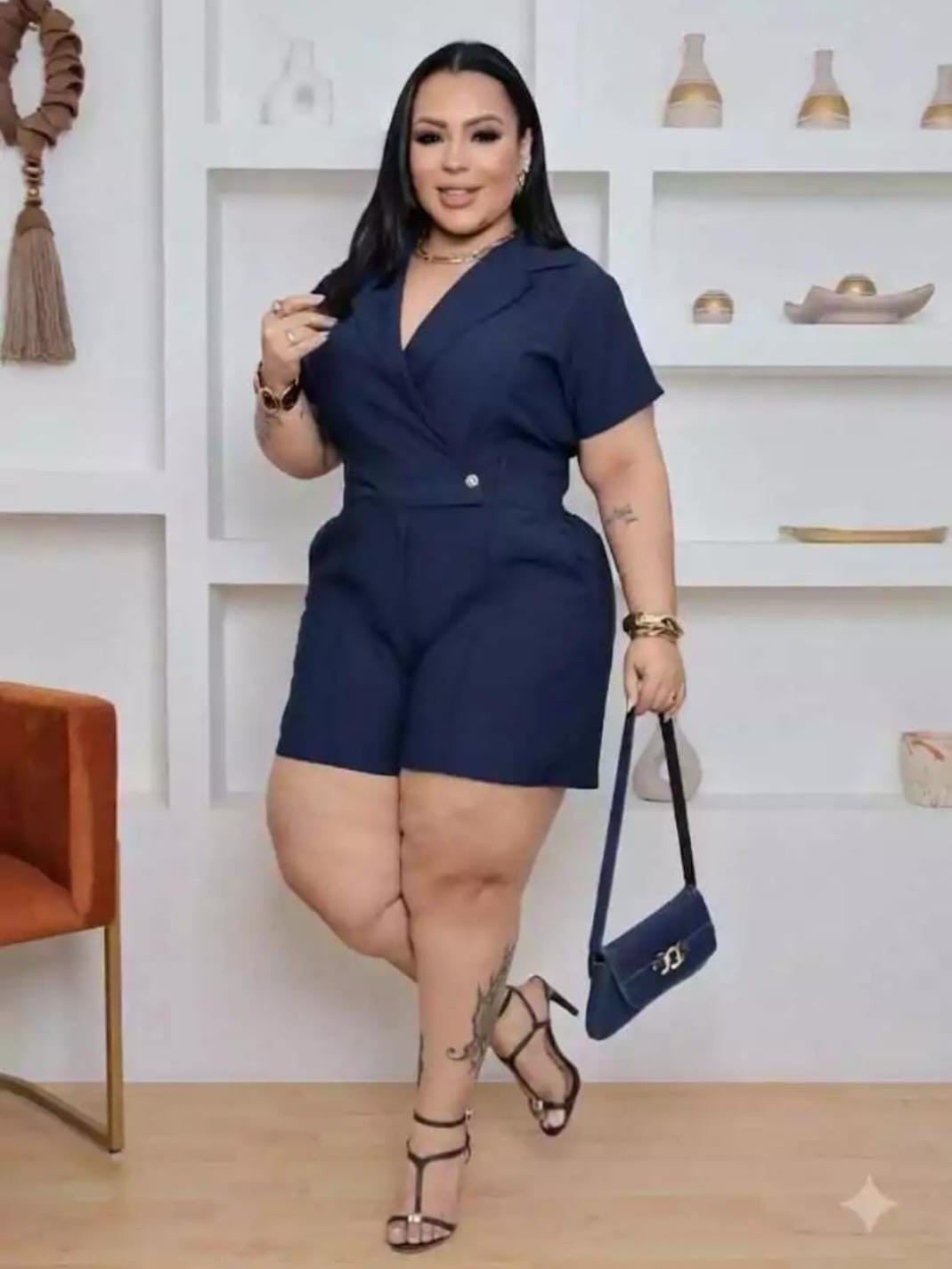 Macaquinho plus size