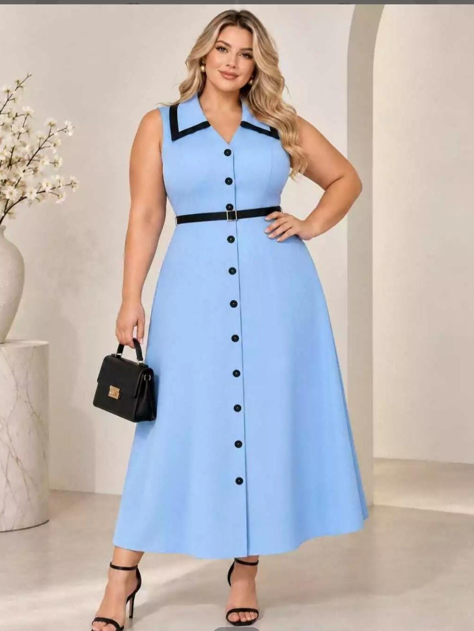 Vestido plus size elegante