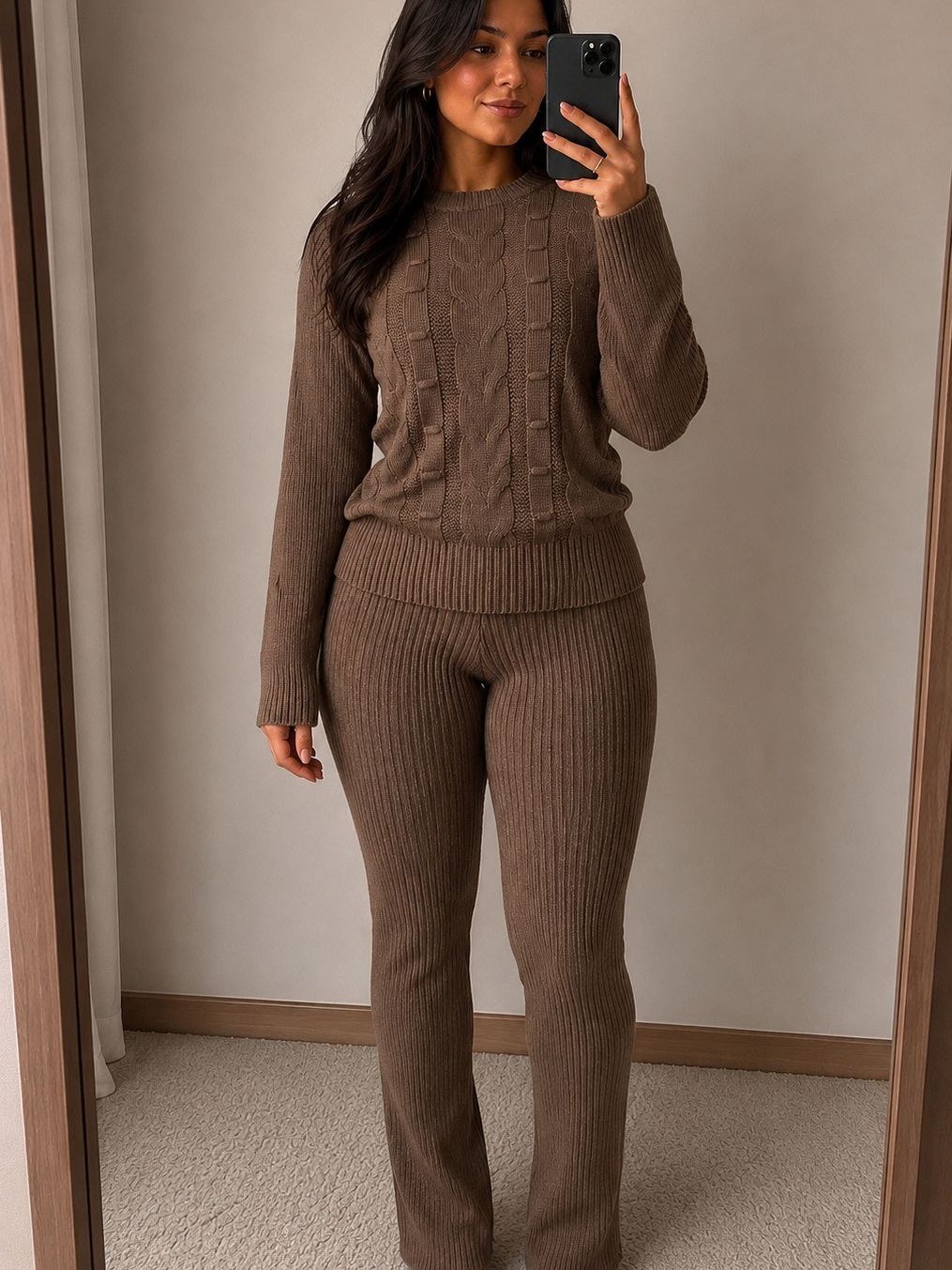 Conjunto tricôt modal