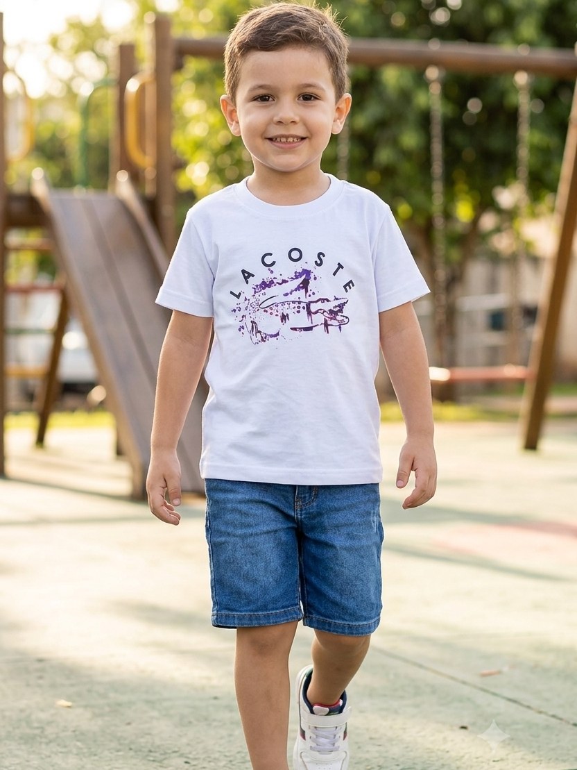 Camiseta infantil e juvenil