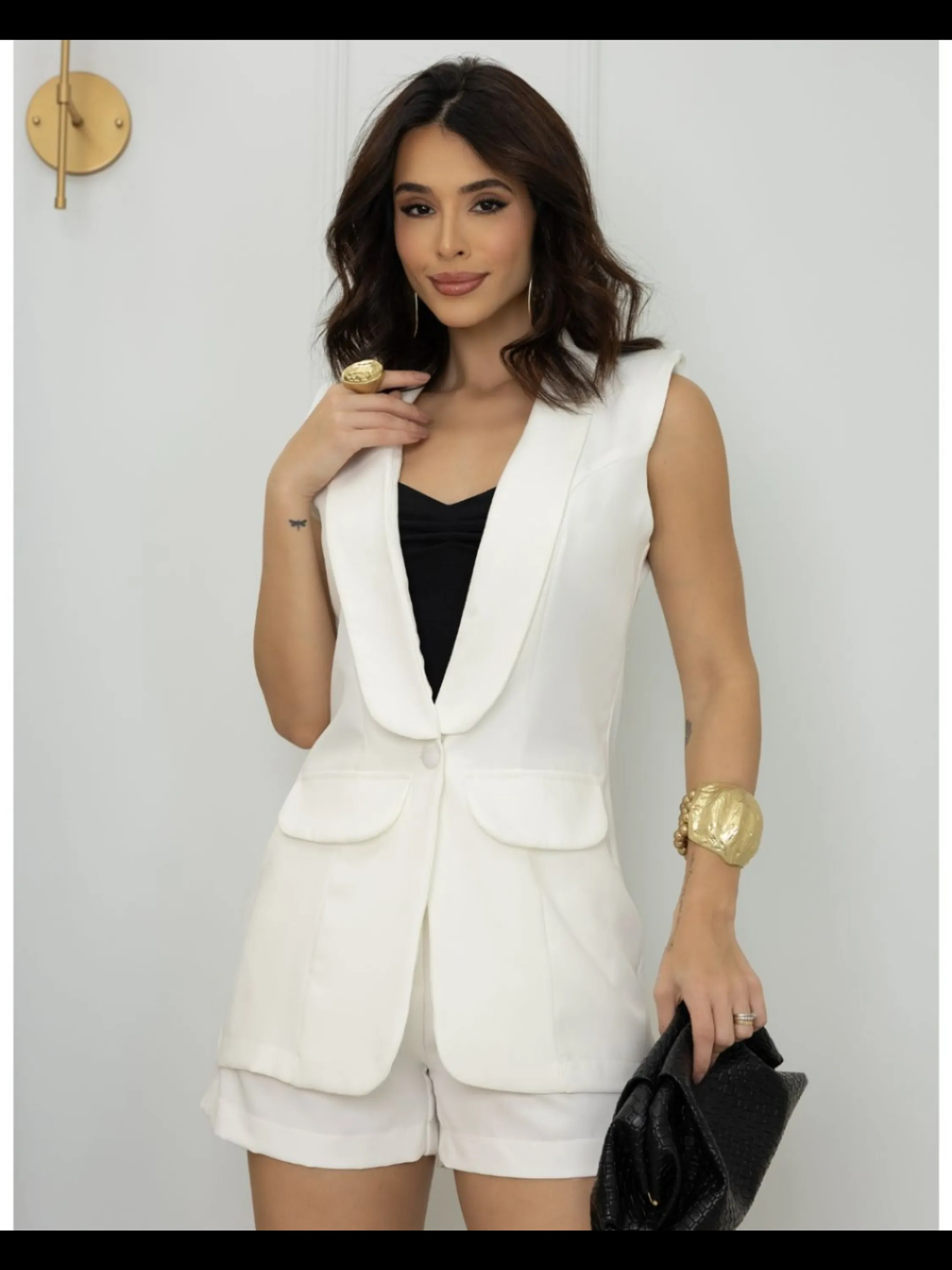 Conjunto colete e shorts