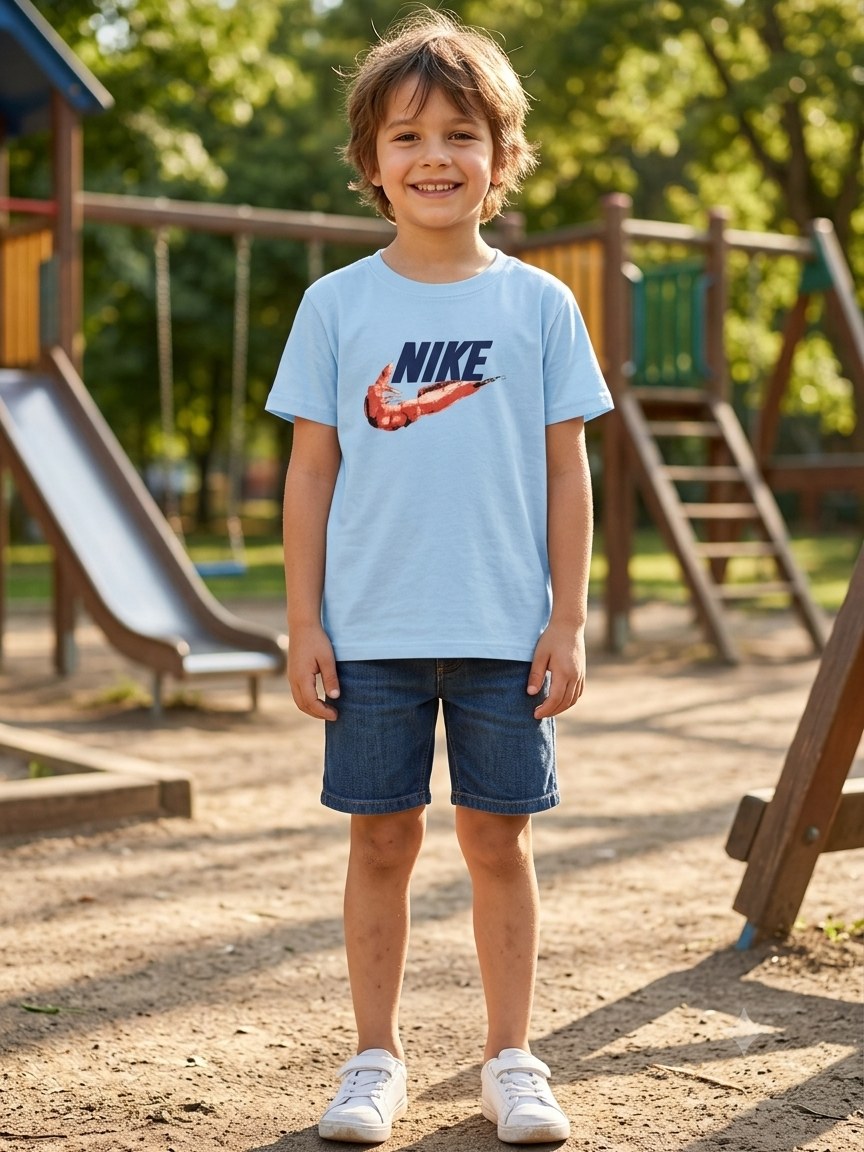 Camiseta infantil e juvenil