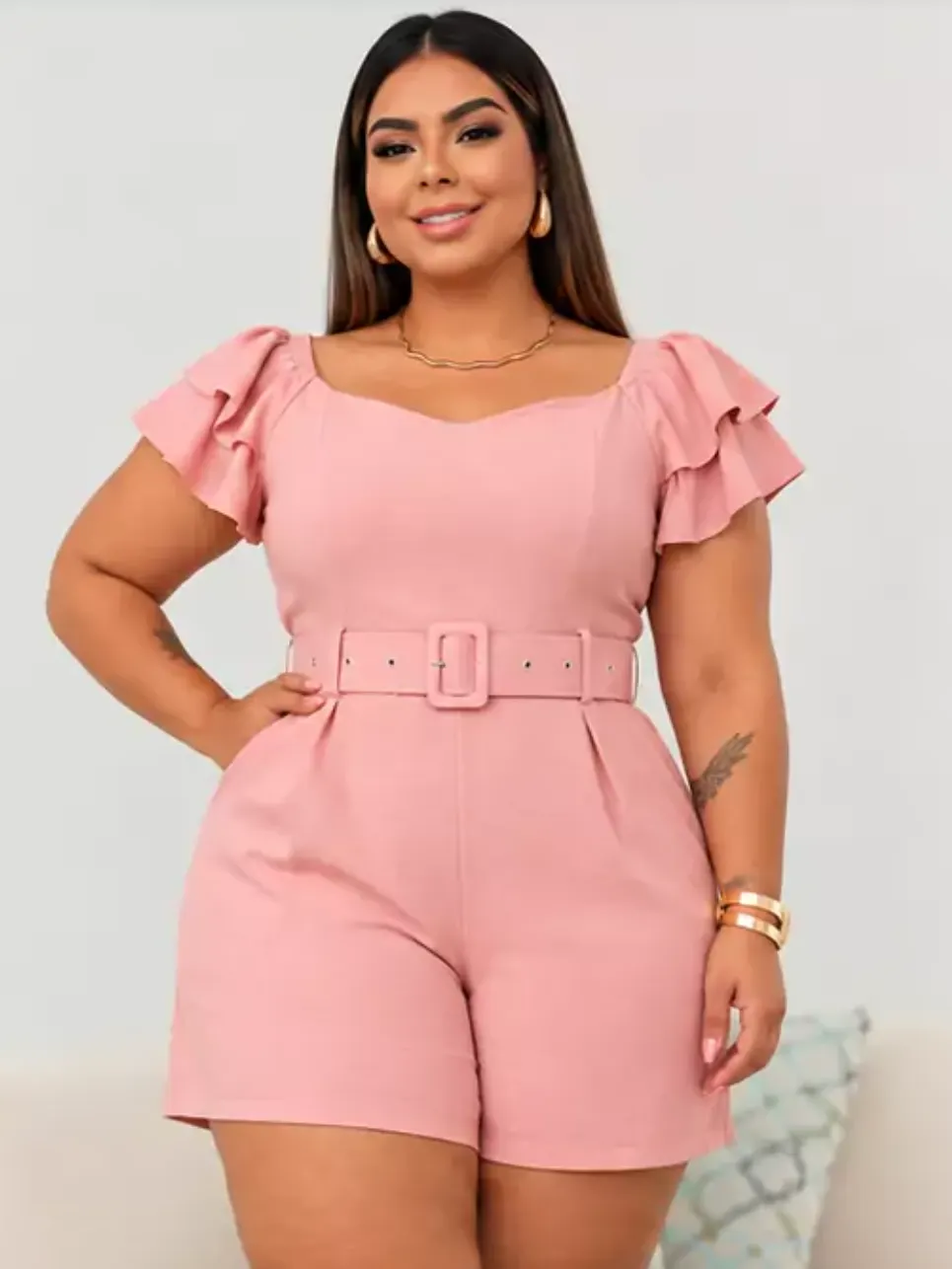 Macaquinho plus size