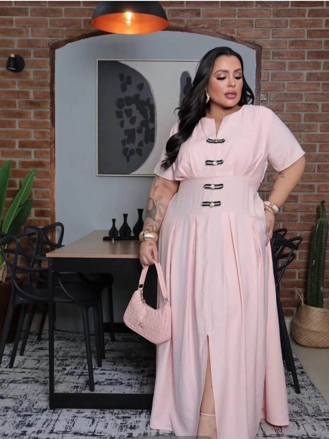 Vestido plus size Alamares