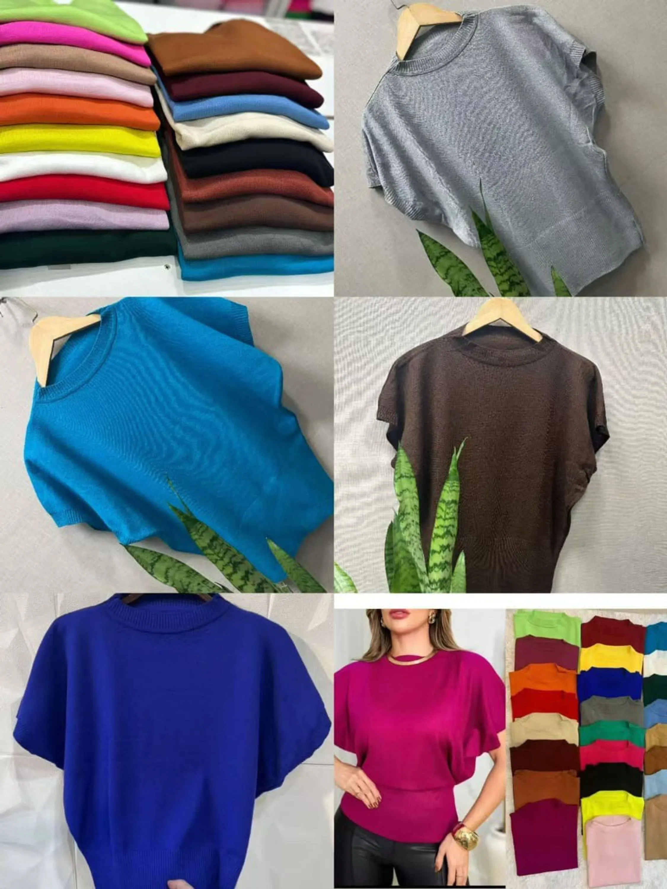 Blusa manga morcego modal