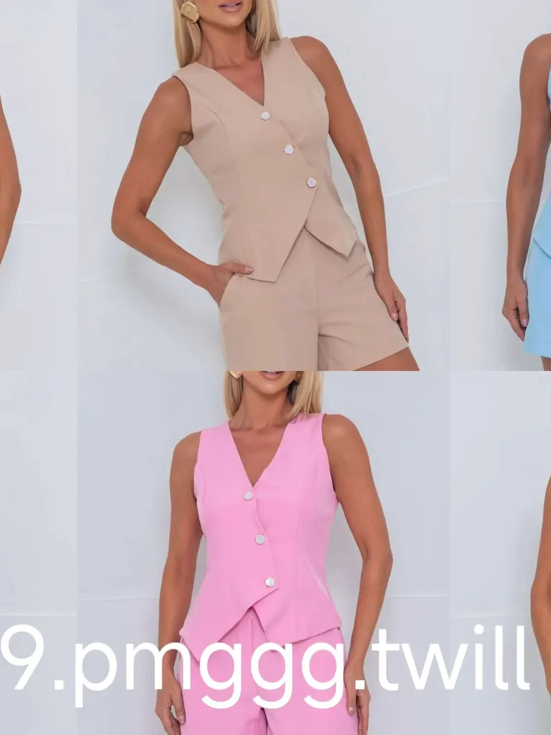 Conjunto Colete e Short Twill xy-679