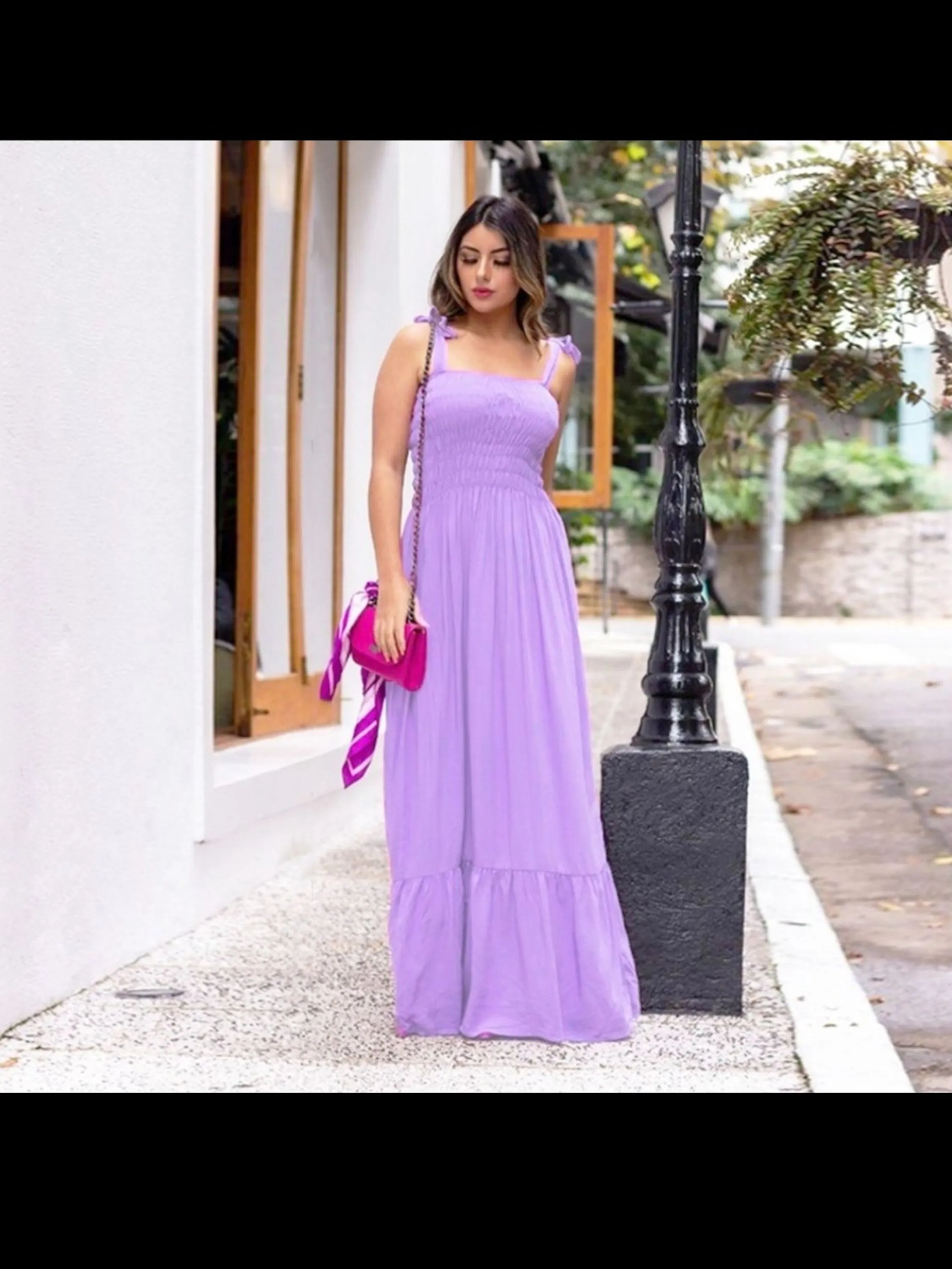 Vestido longo de Alça