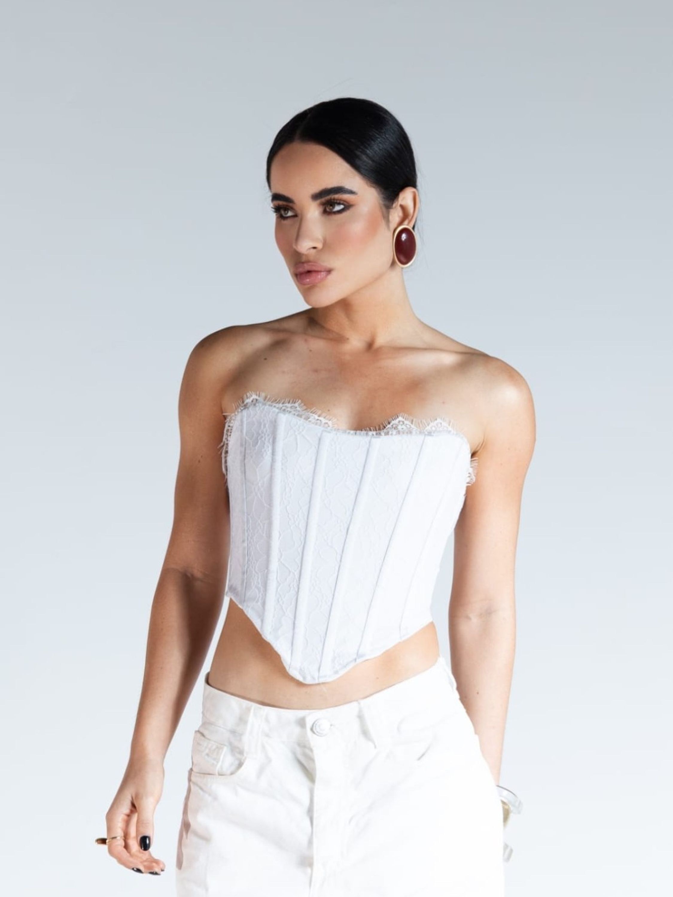 Corcelet de renda sem boljo