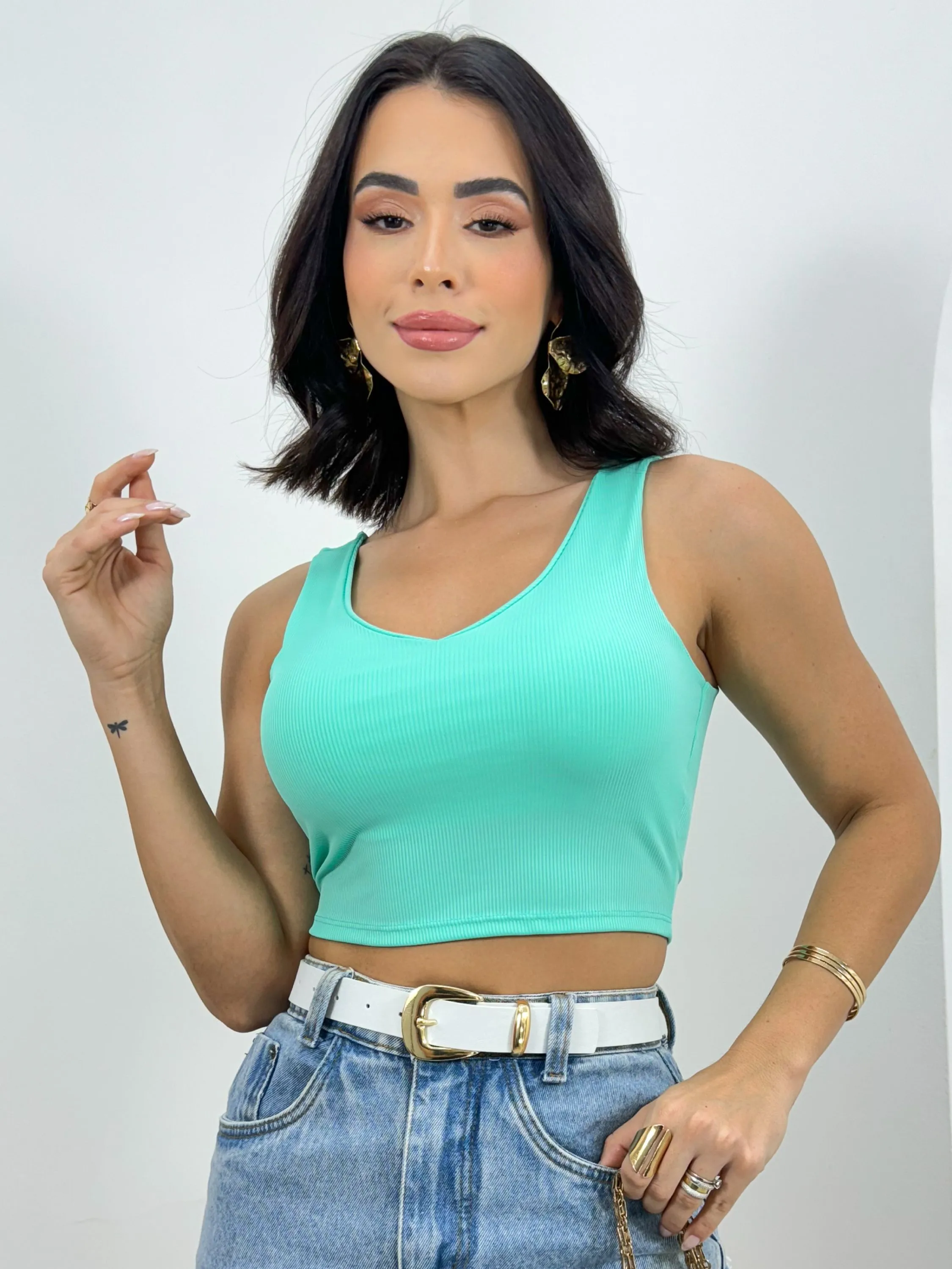 Cropped Regata Decote V