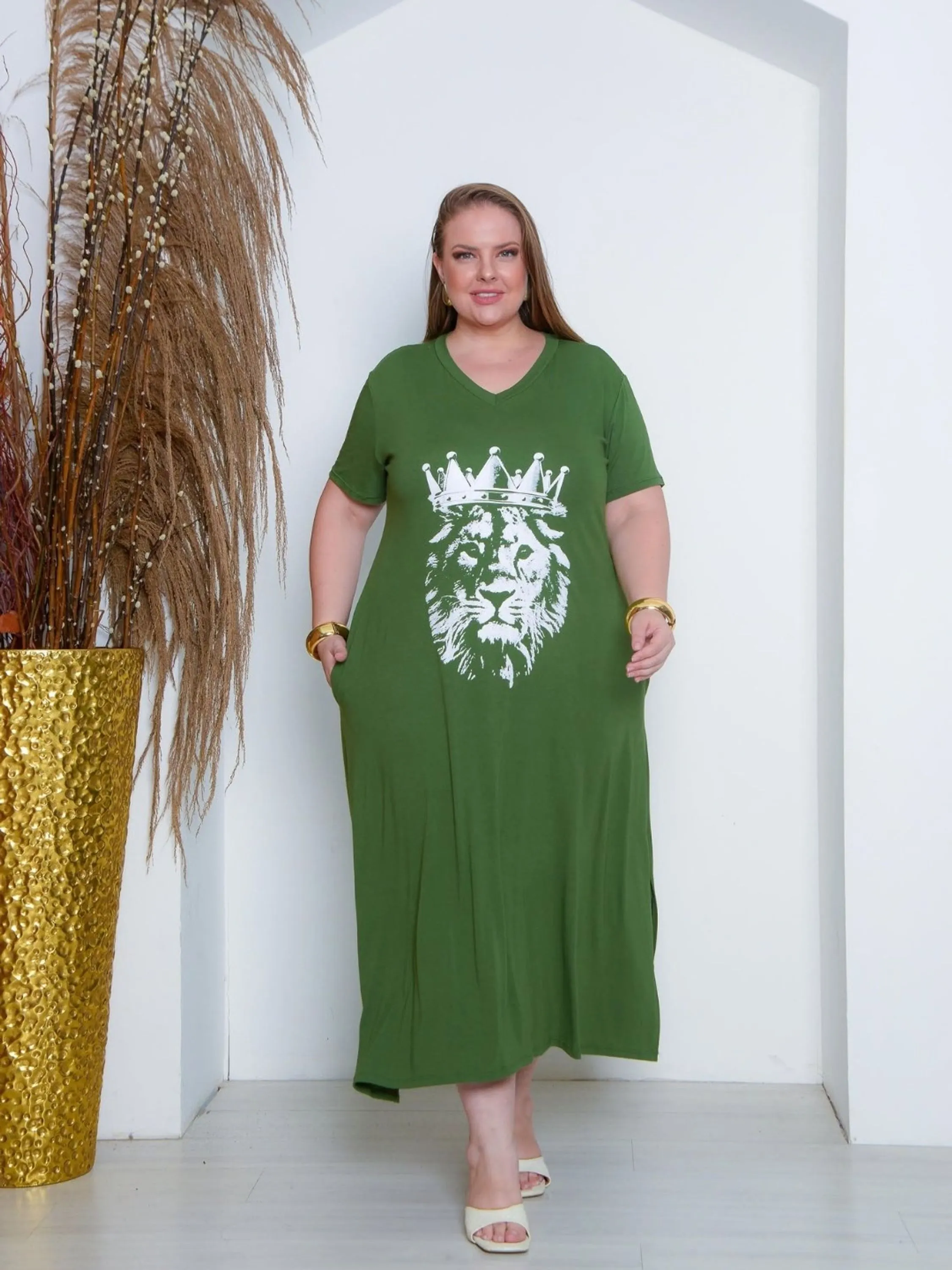 Vestido Leão de Judá (Plus)