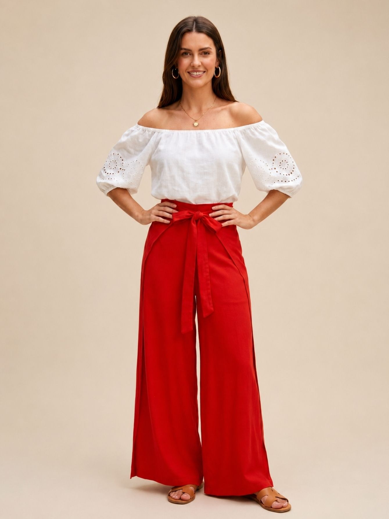Calça Pantalona Envelope multiuso cos alto
