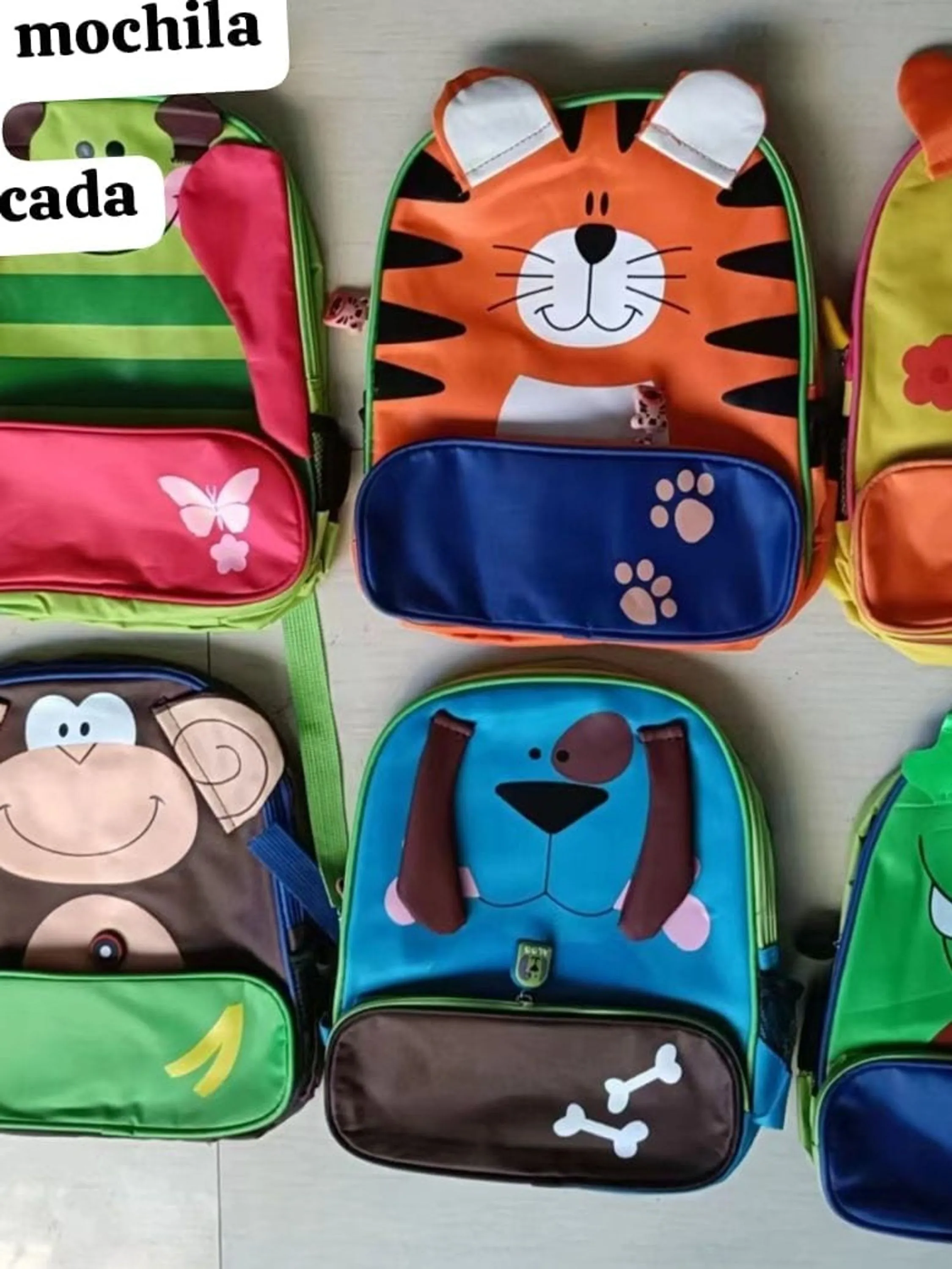 Mochilas Zoo pacote com 12 unidades