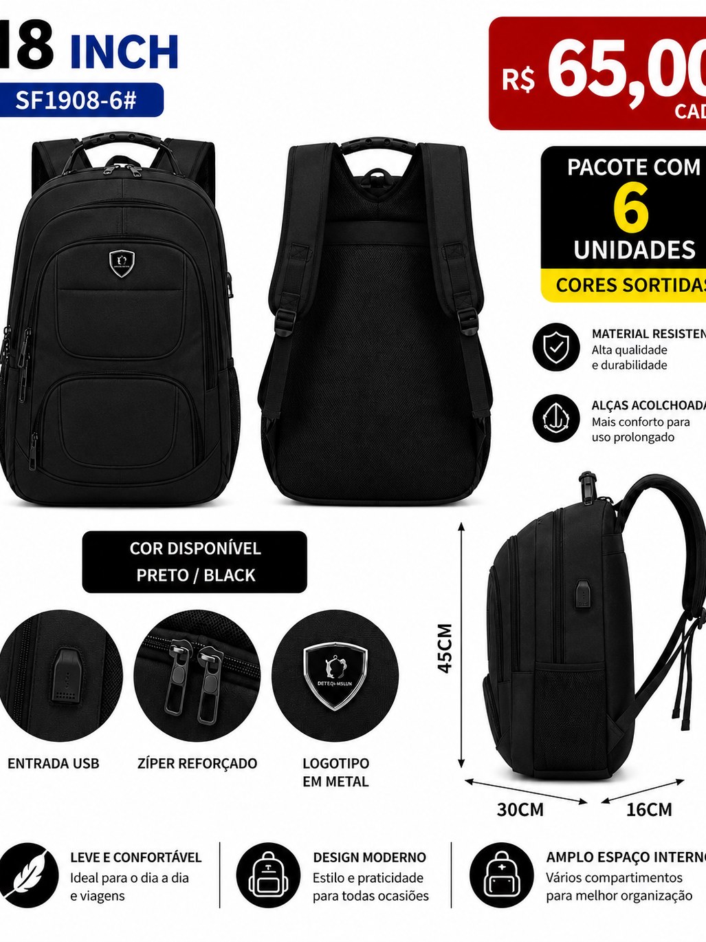 Mochila Adulto Reforçada