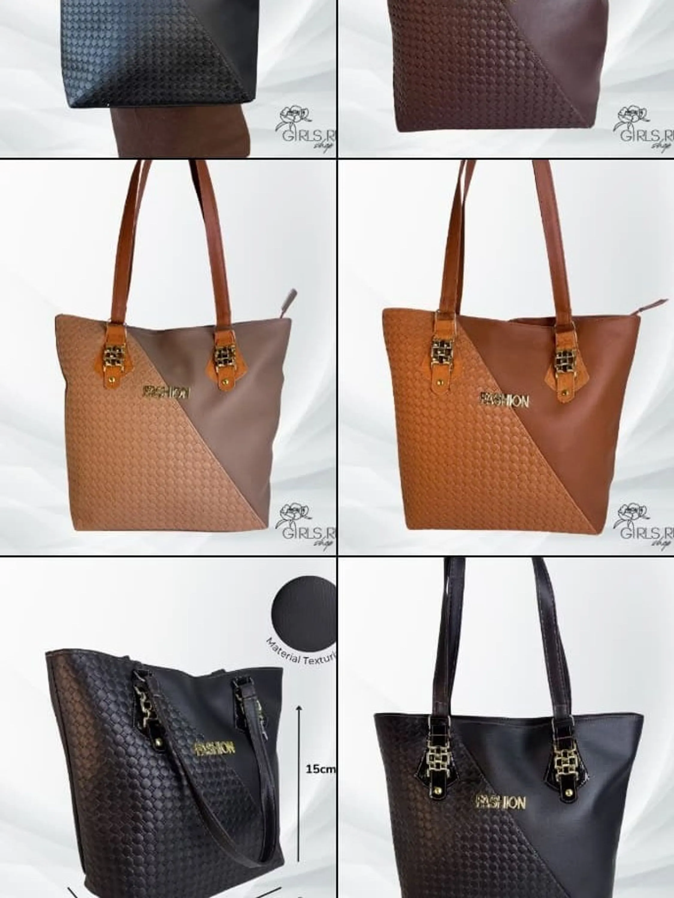 Kit com 6 Bolsa Básica Com cores Sortidas