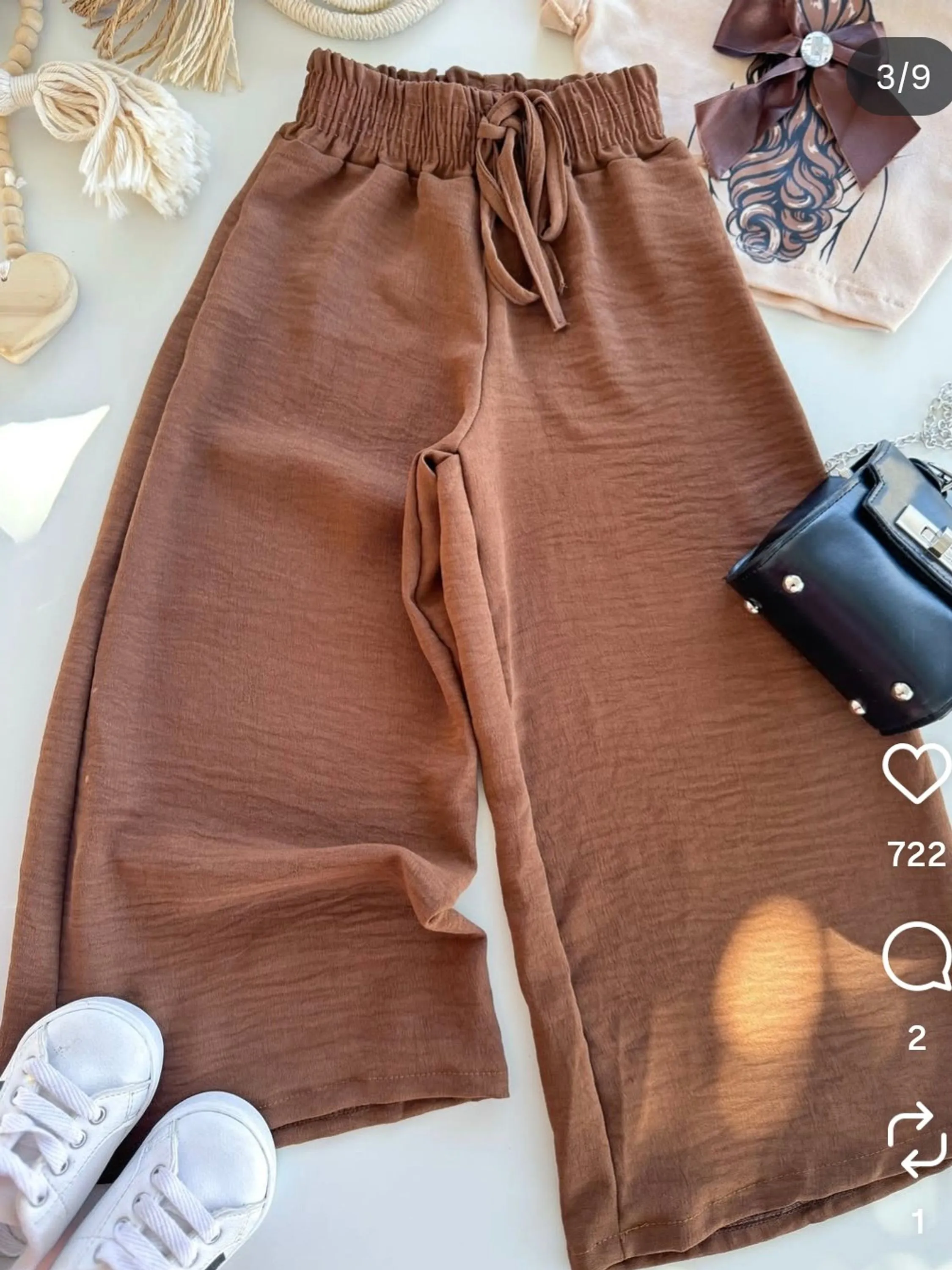 Calça Pantalona Infantil Flashoeeskids duna